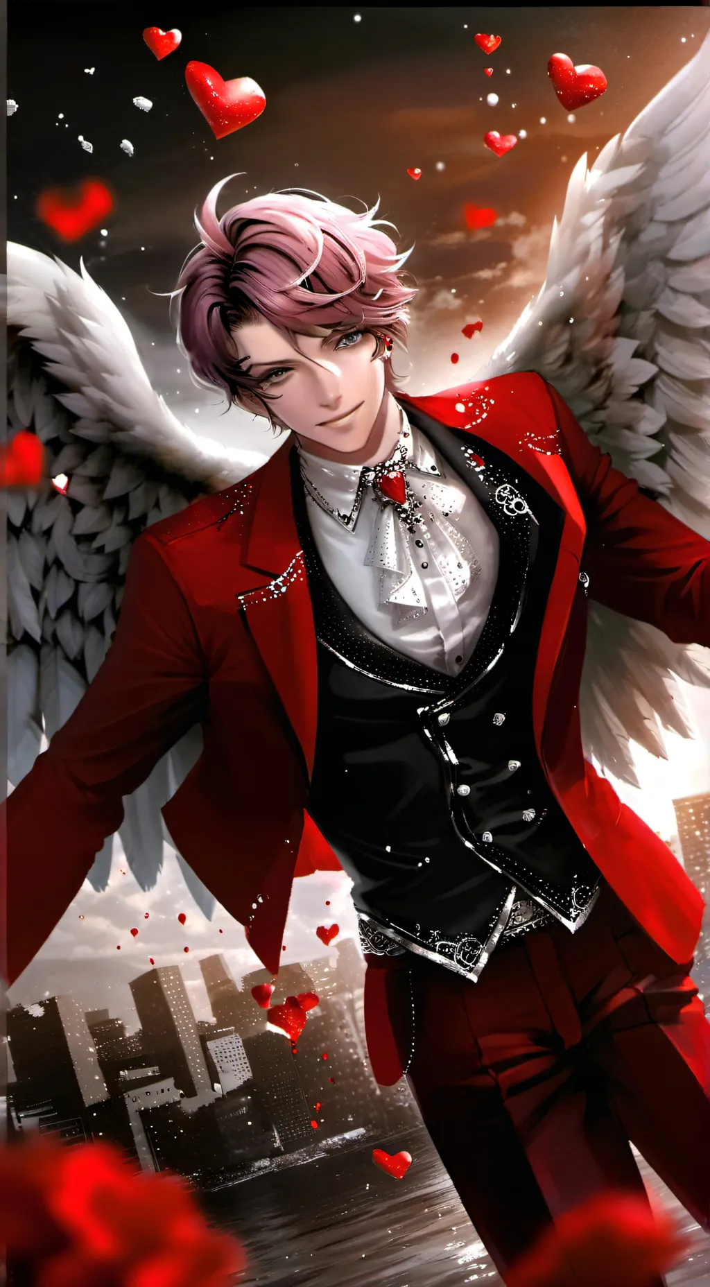 ai character: Cupido dios griego background