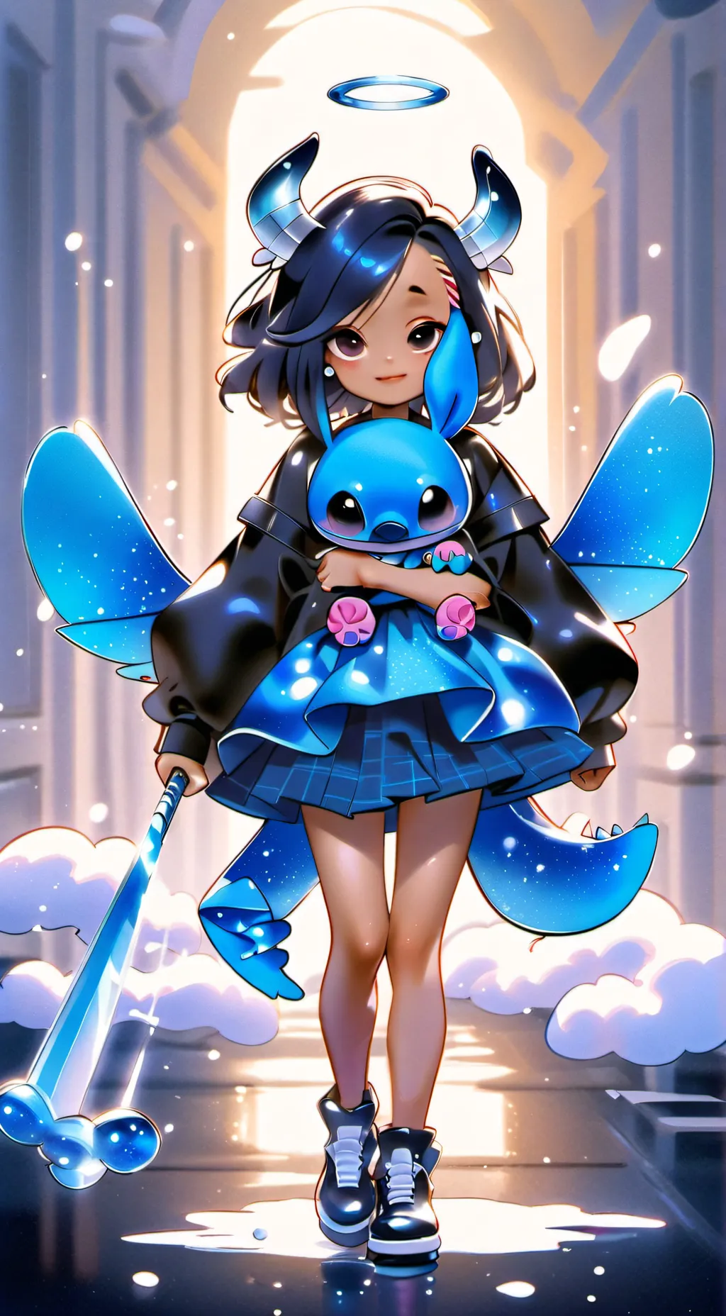 ai character: Lilo y Stitch 💗💙 background