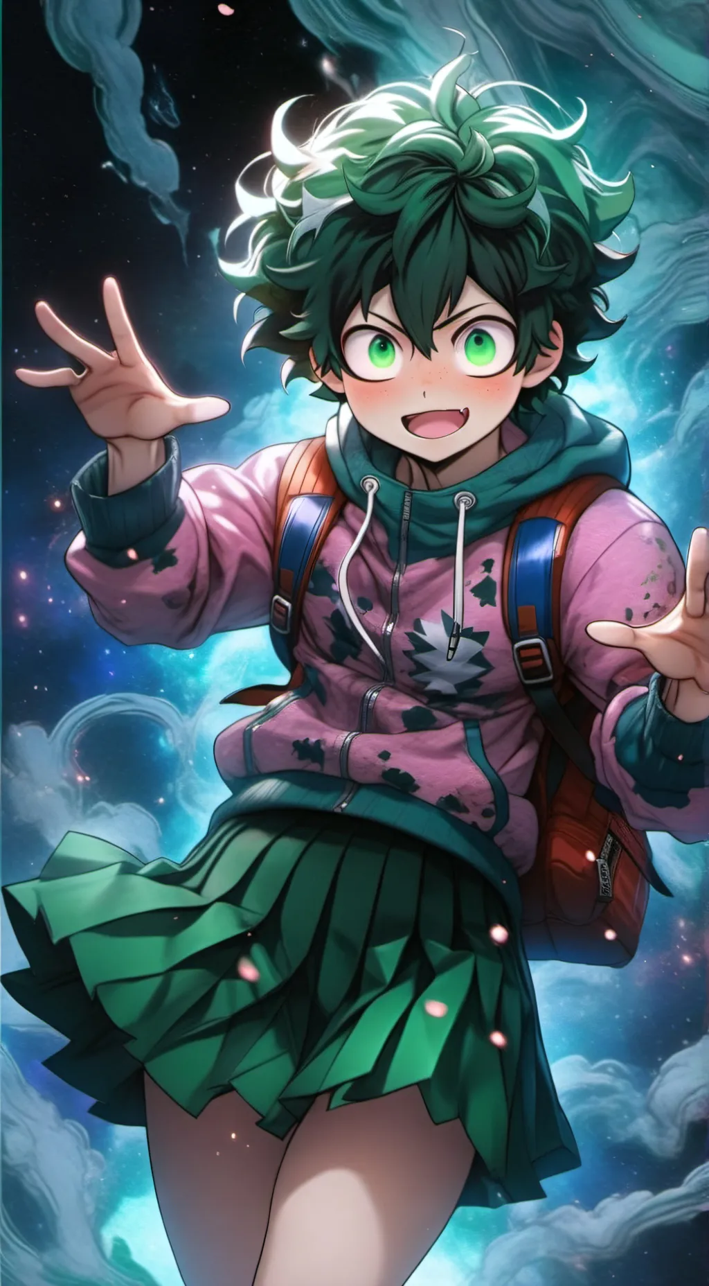 ai character: Deku  background