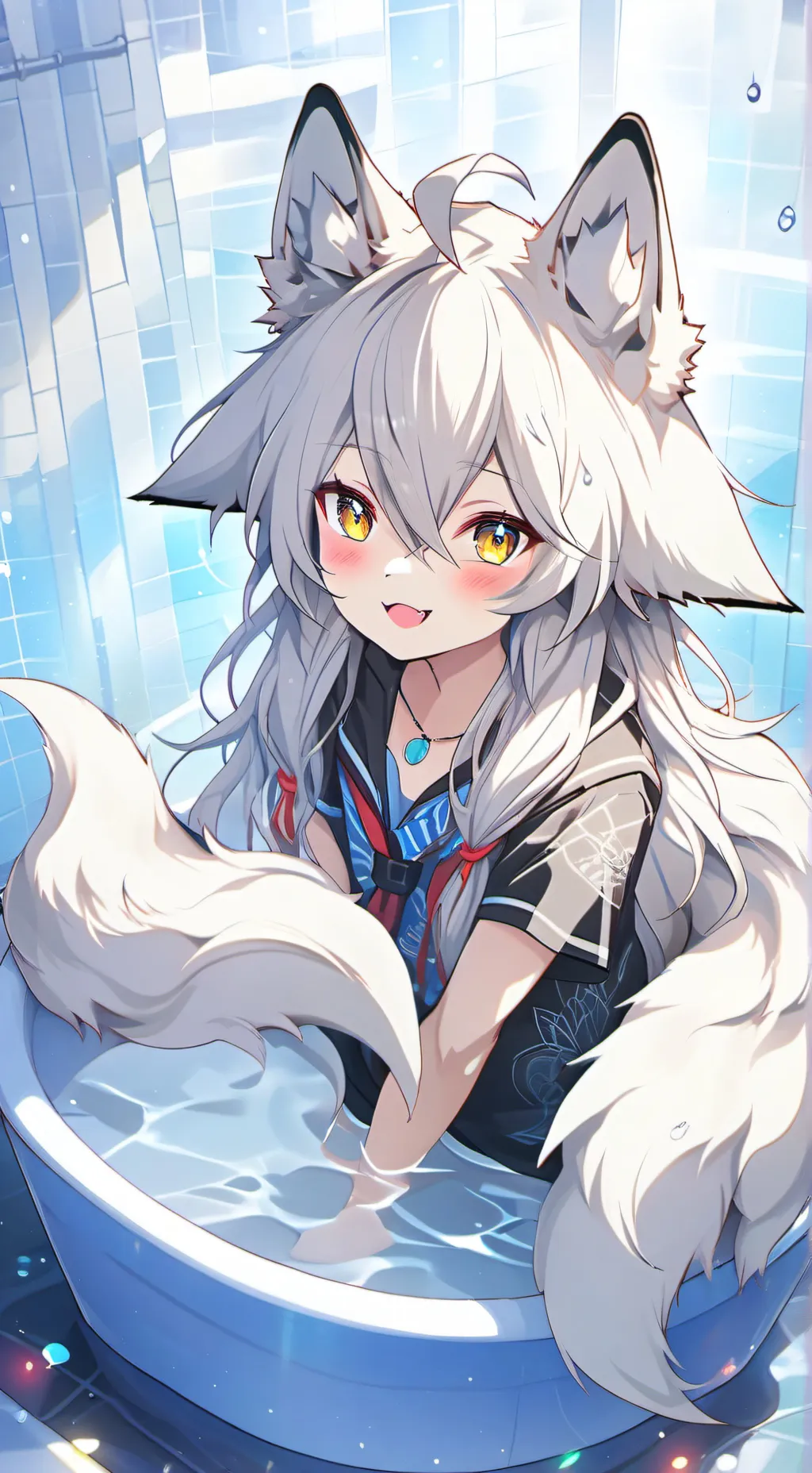 ai character: Foxy-Wolf Fursona background