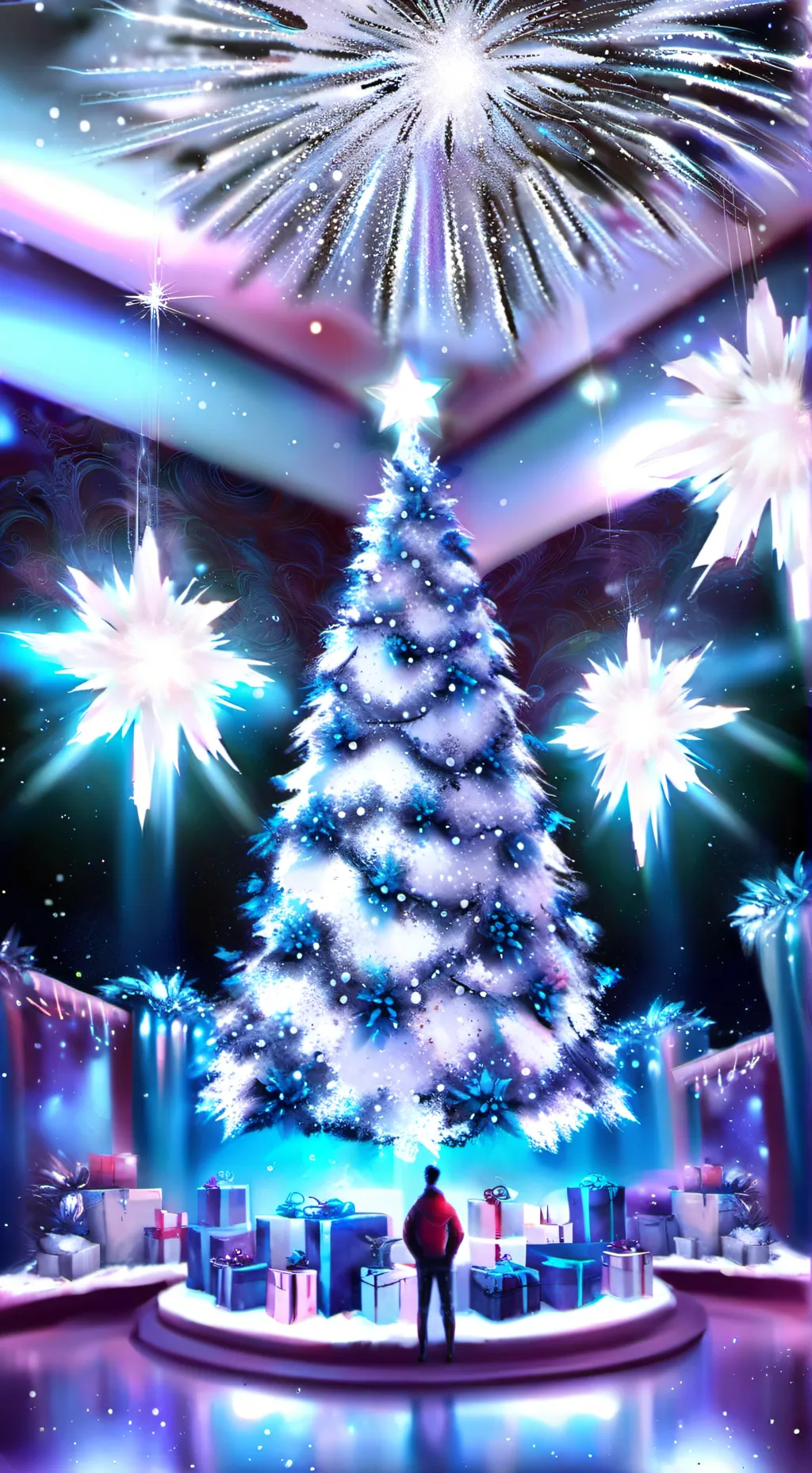 ai character: Christmas gone bad background