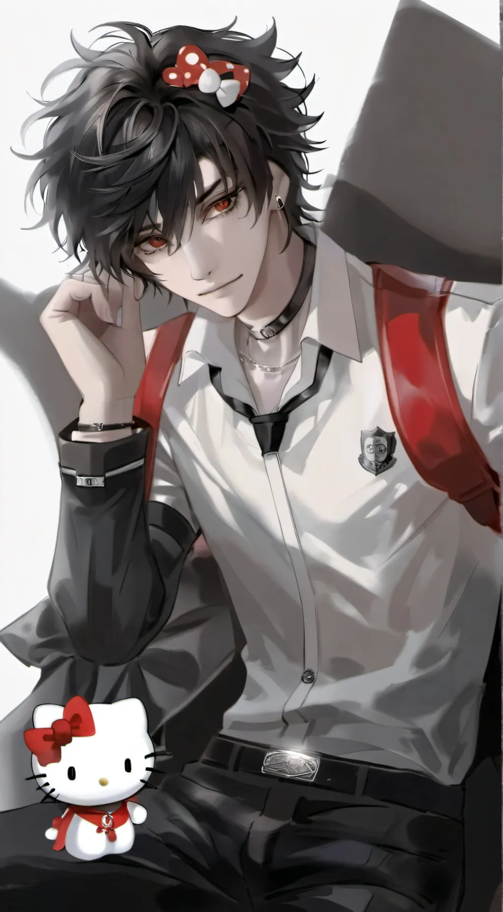 ai character: hello mity background