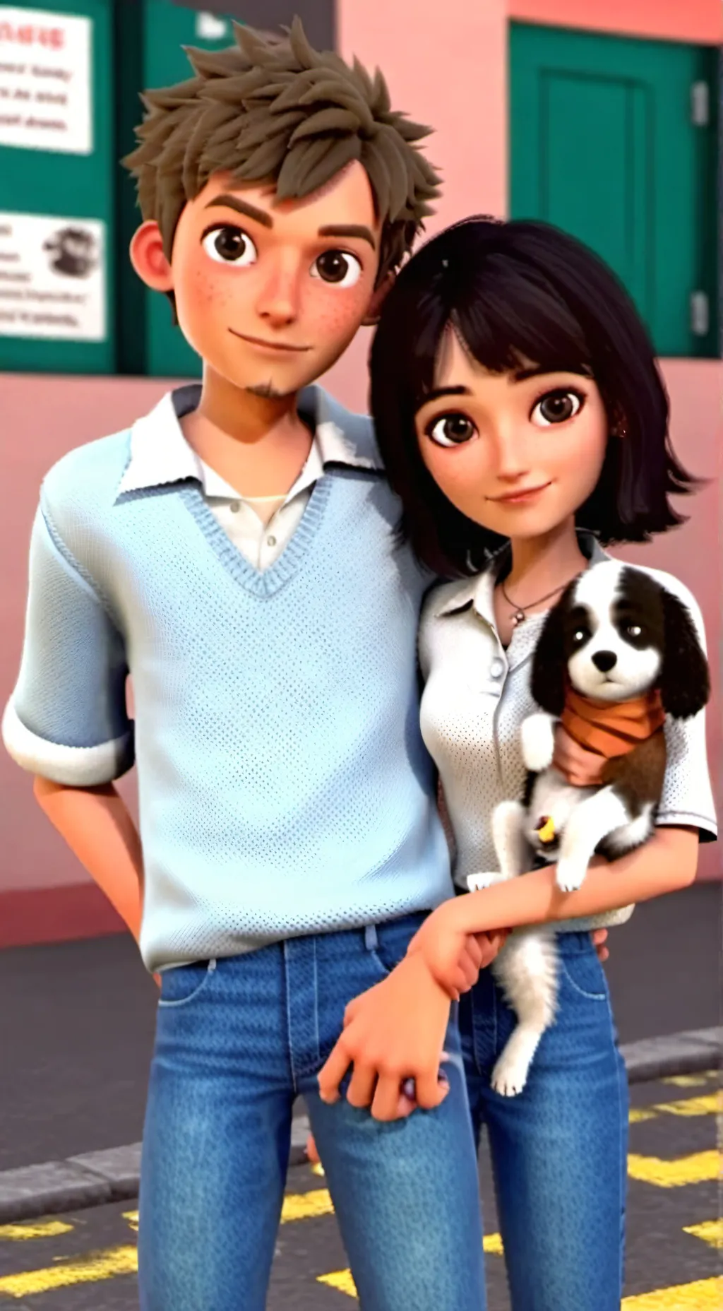 ai character: animal school background