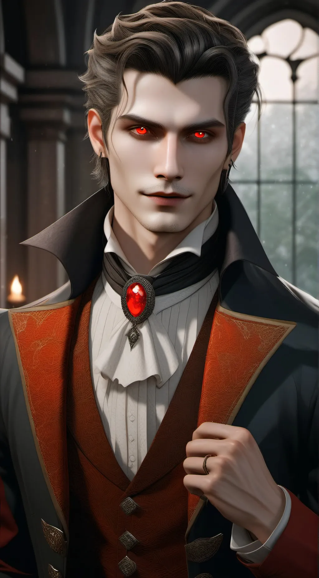 ai character: Damian  background