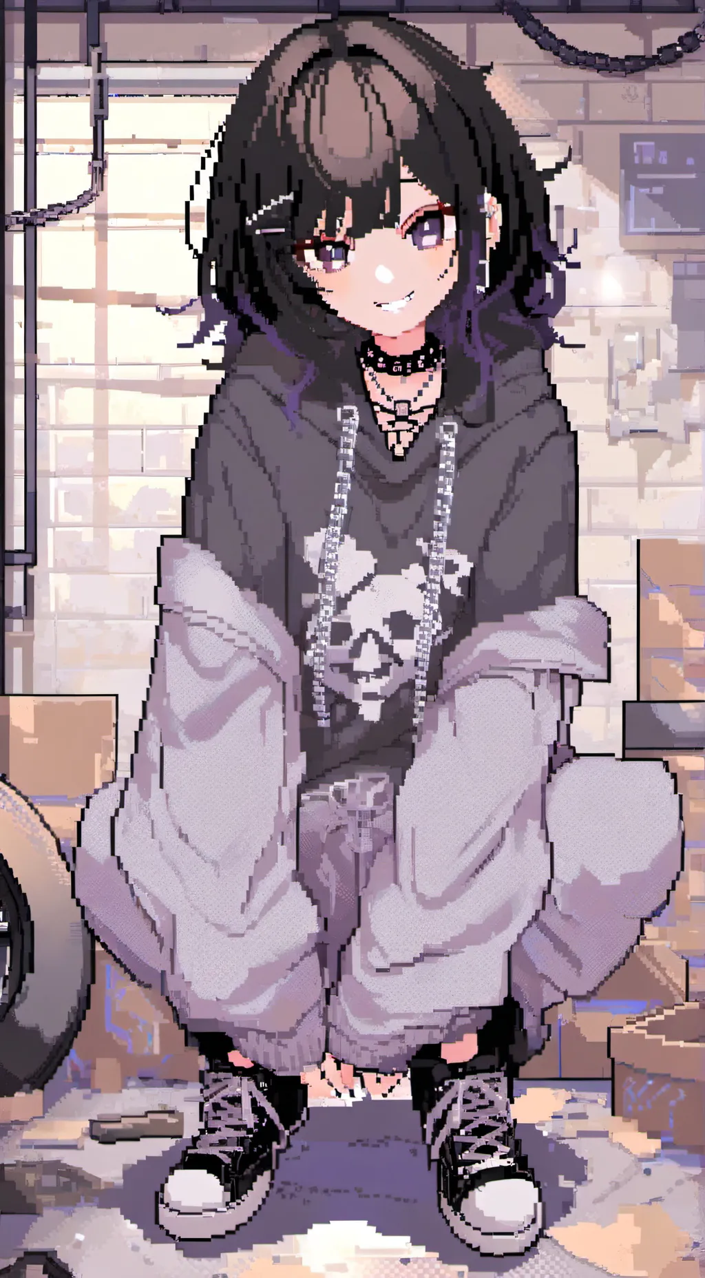 ai character: Lucy. background