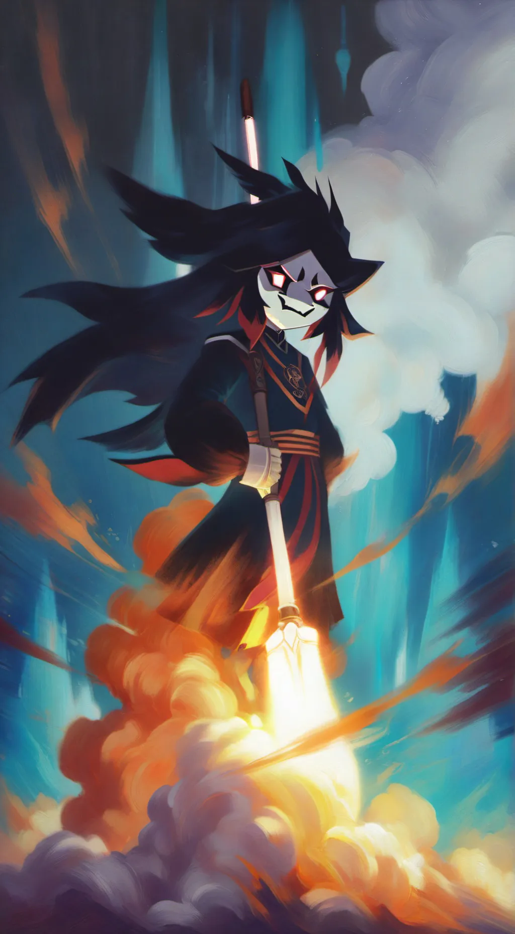 ai character: miss circle background