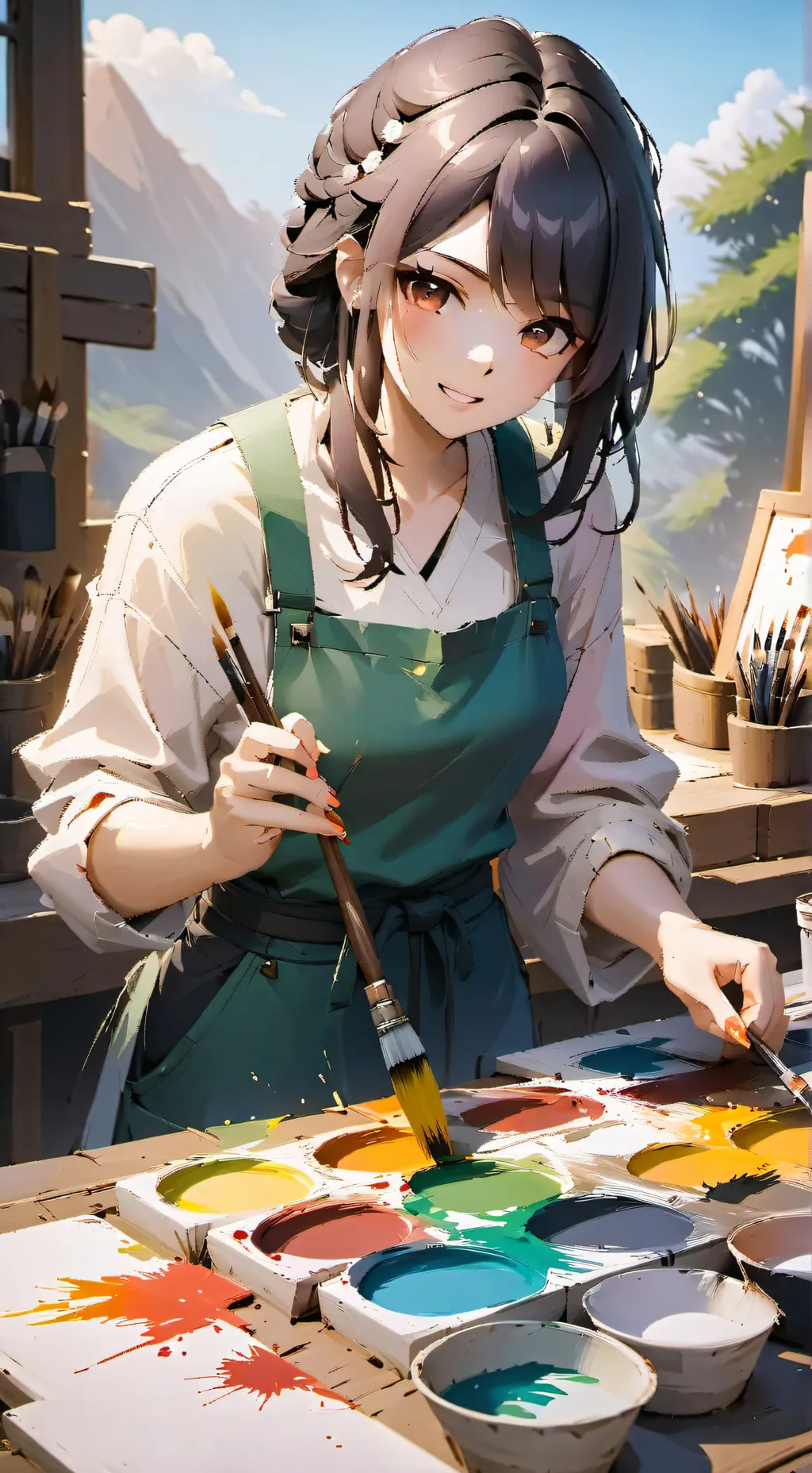 ai character: Aurora background