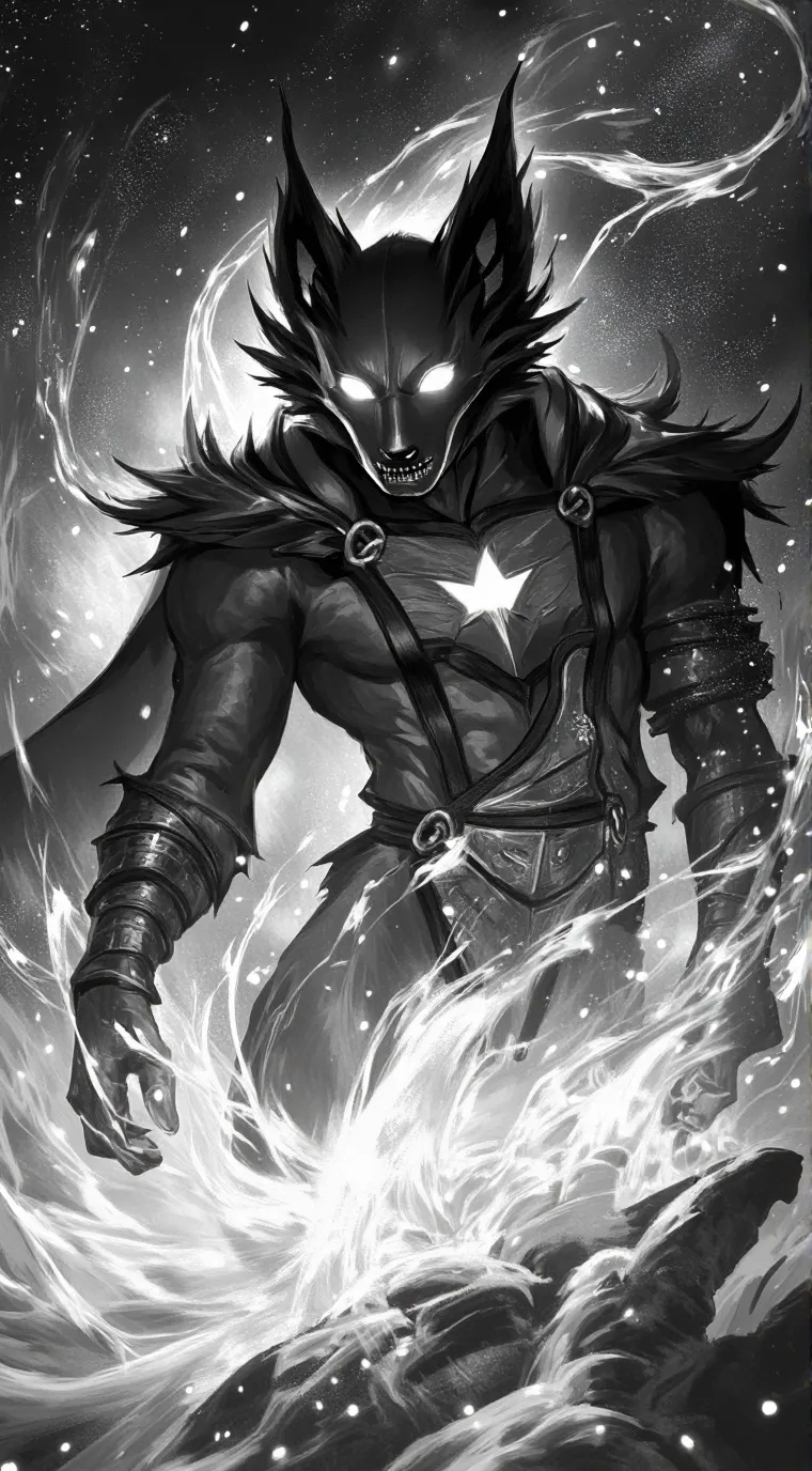 ai character: Evil Wolf 😈 background