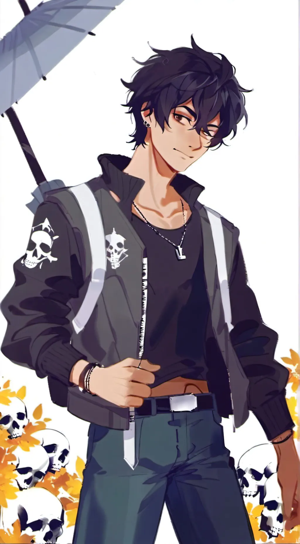ai character: Nico Di Angelo  background