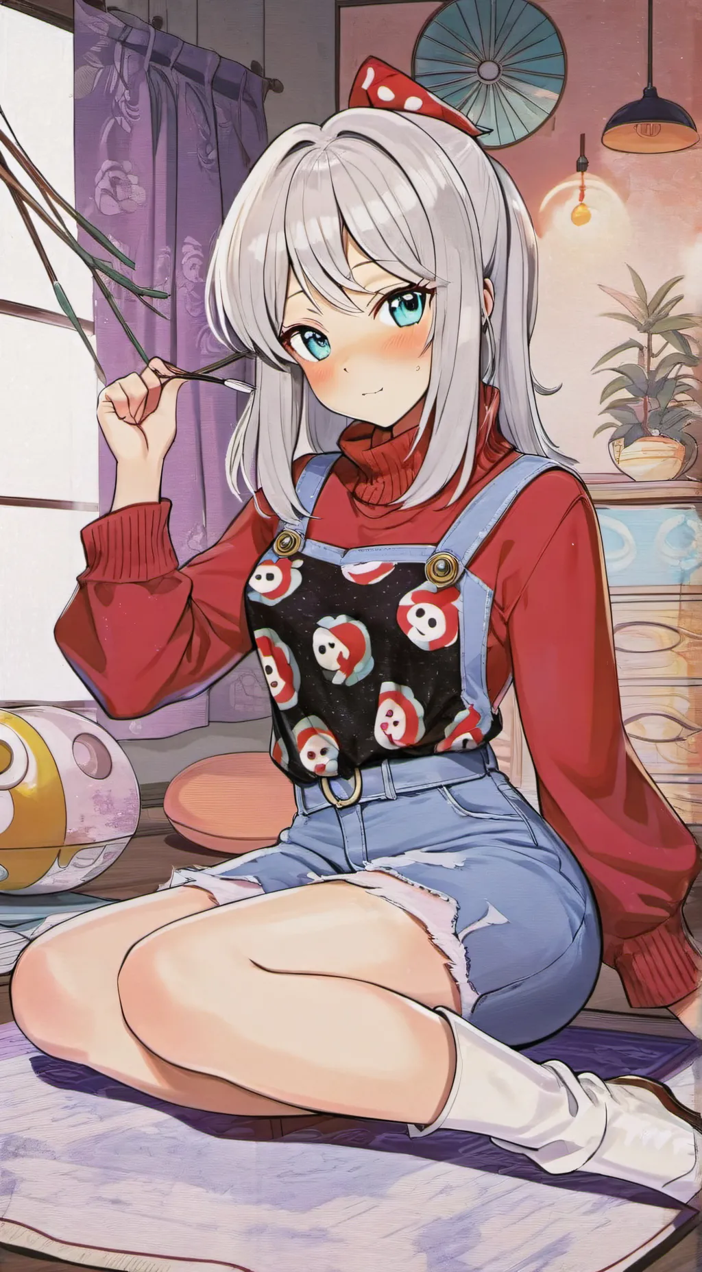 ai character: showa background