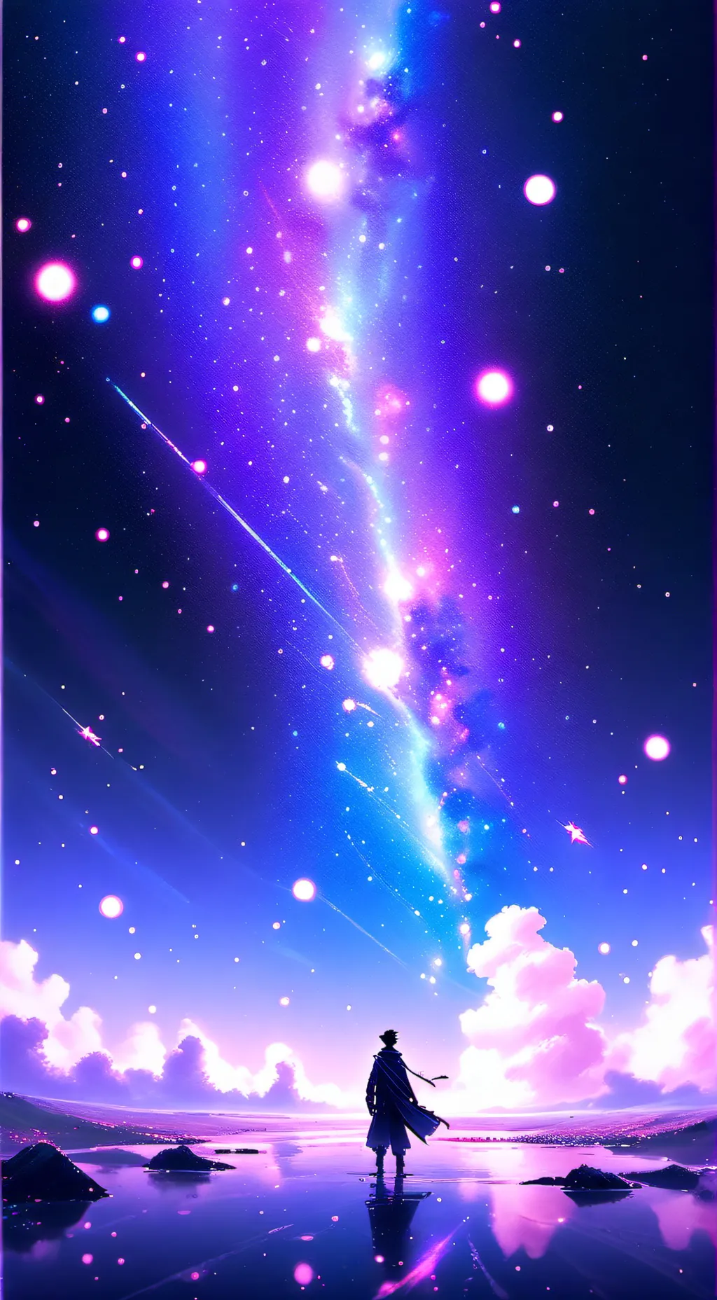 ai character: Galaksyka background