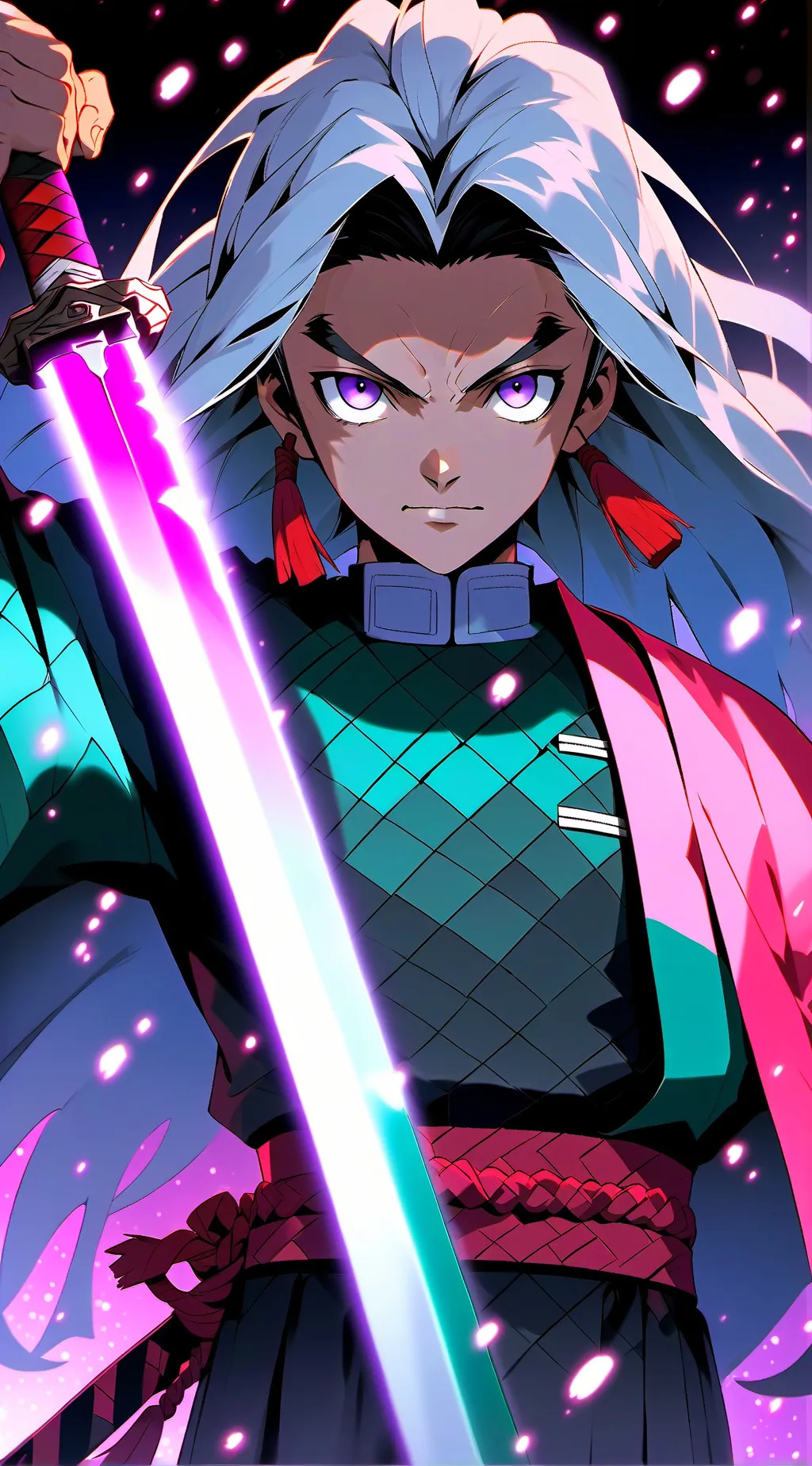 ai character: demon slayer death background