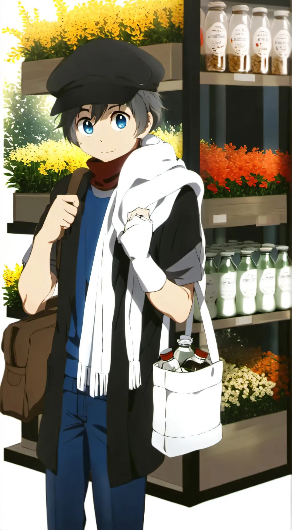 ai character: cashier x oo7n7 background