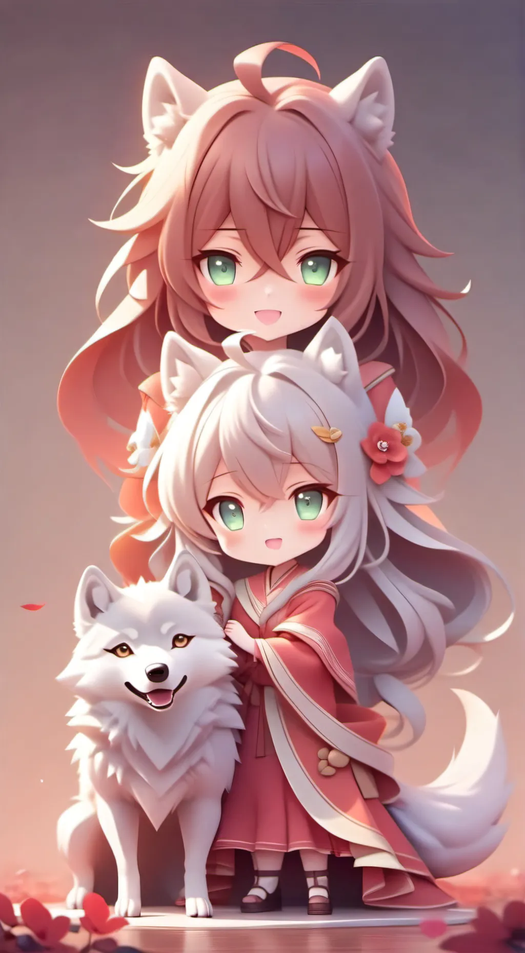 ai character:  Mia and Mila Milo background