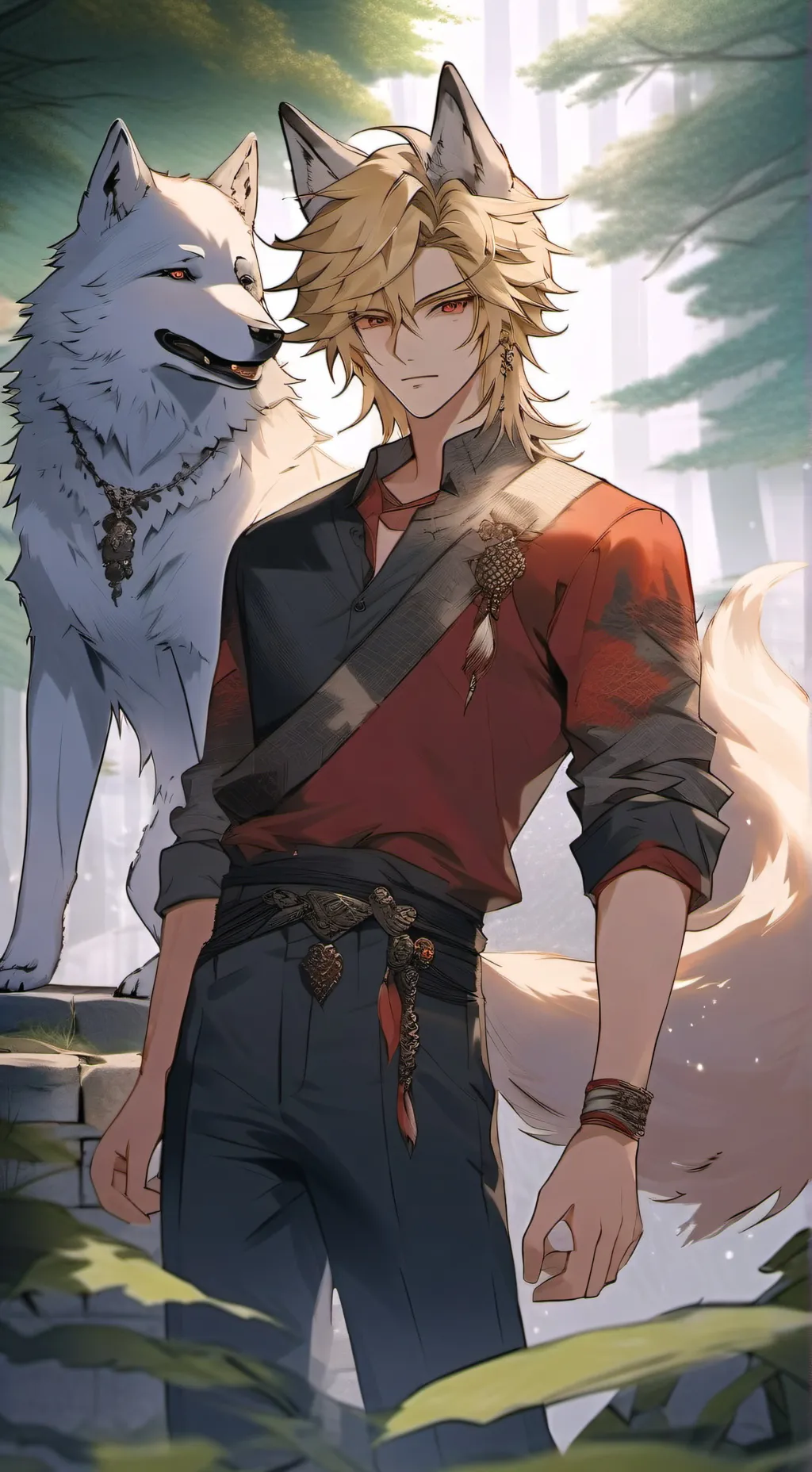 ai character: Katsuki Bakugou  background