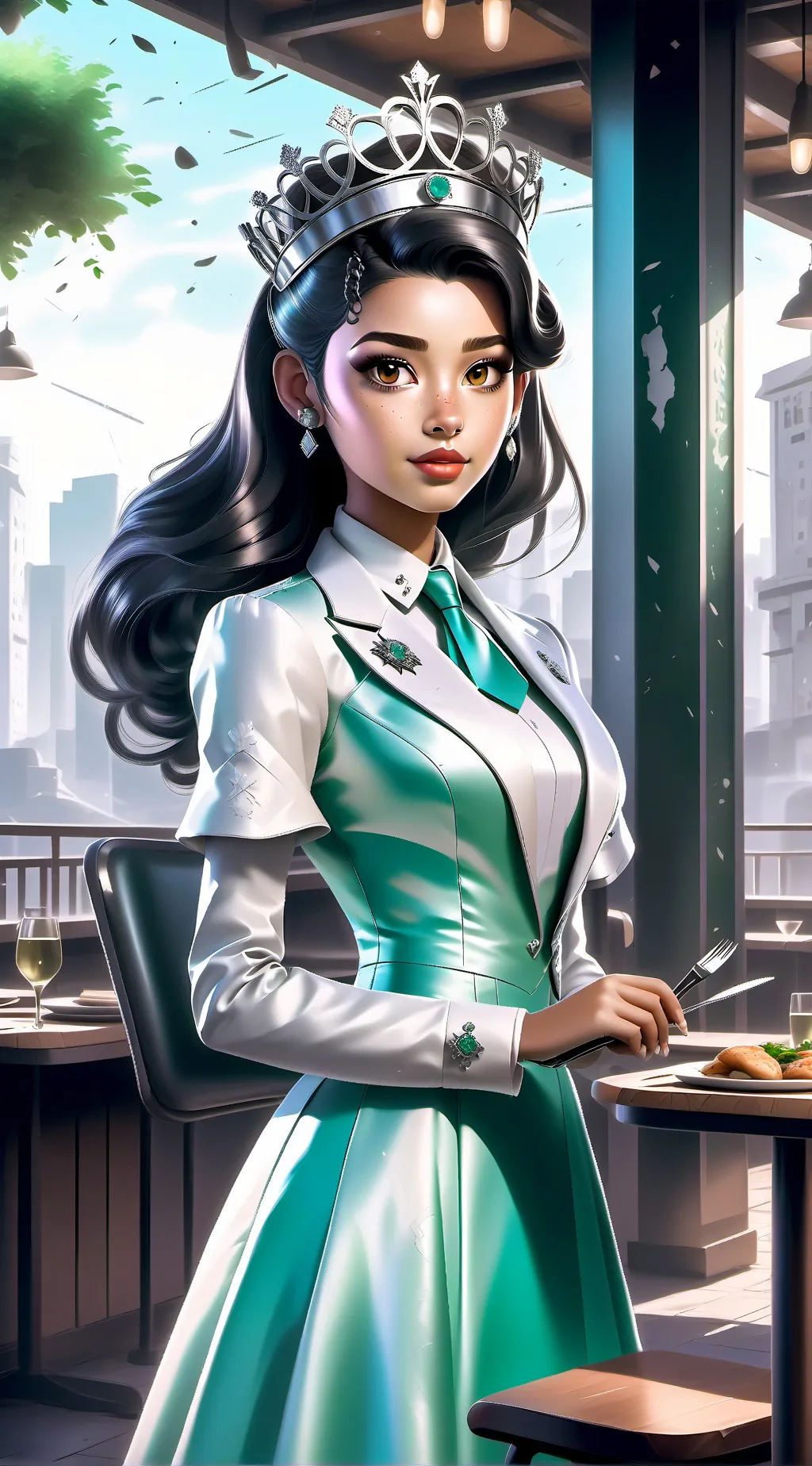 ai character: The High Roller Queen background