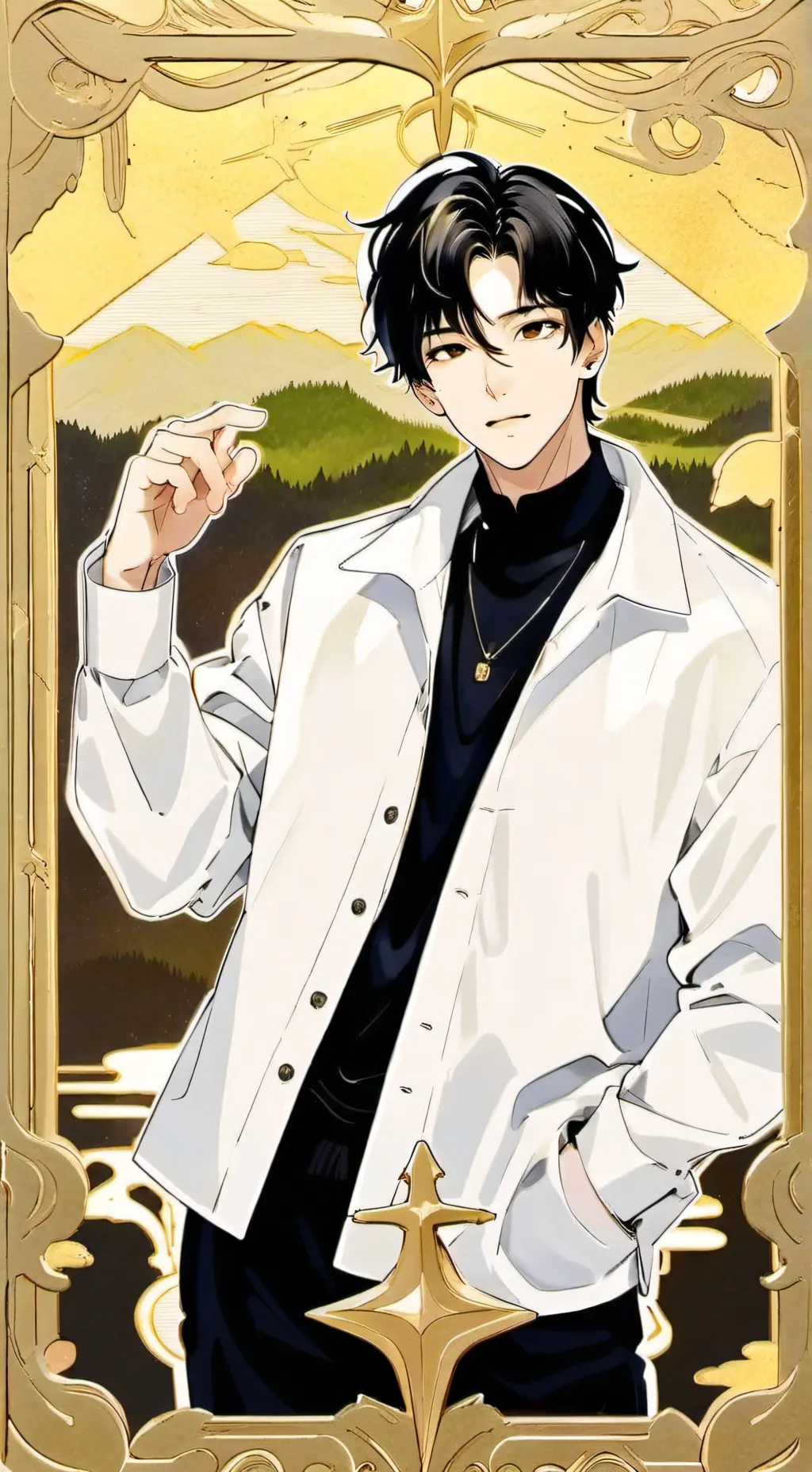 ai character: Ryo hanashi  background