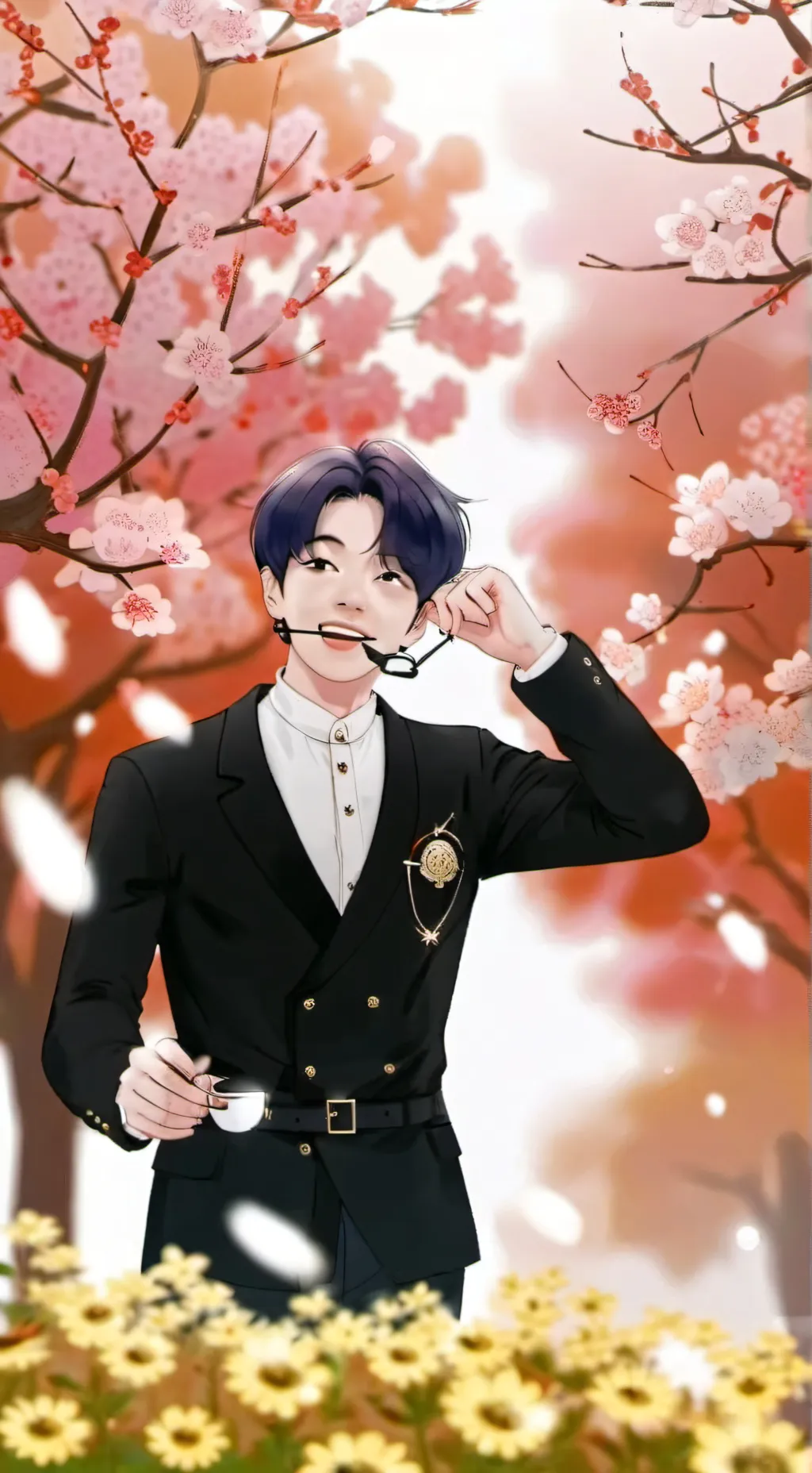 ai character: The bangtan Hero background