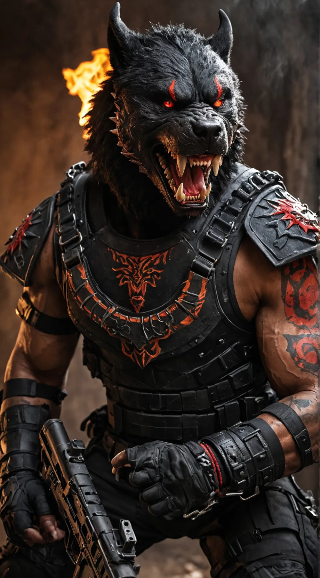 ai character: hellhound soldier background