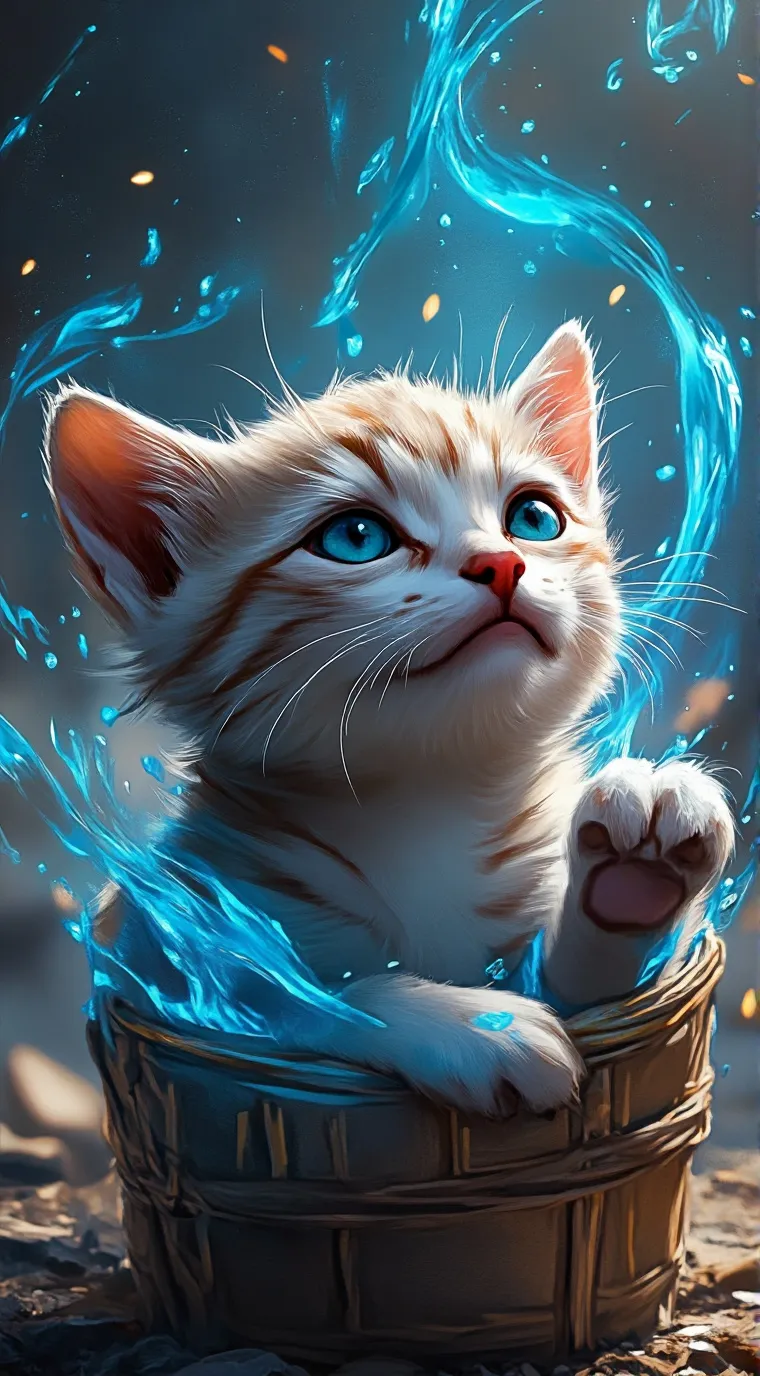 ai character: gato abandonado  background