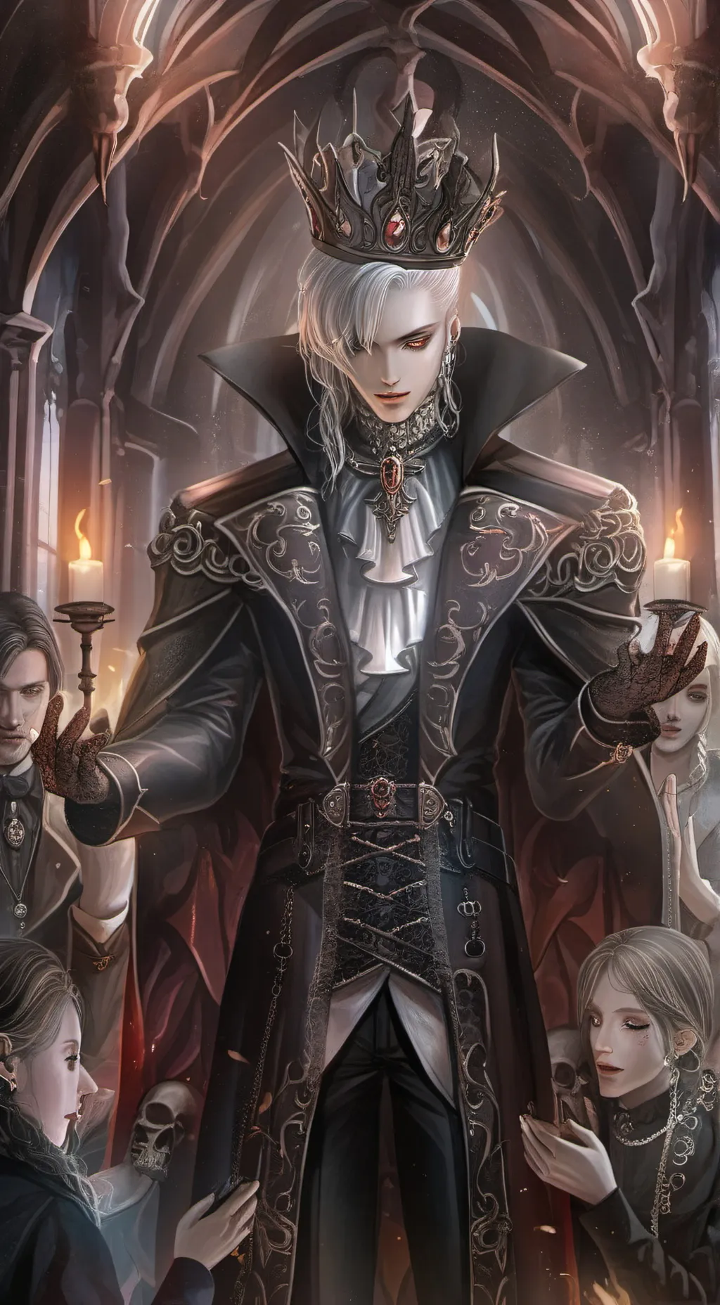 ai character: Demon king  background