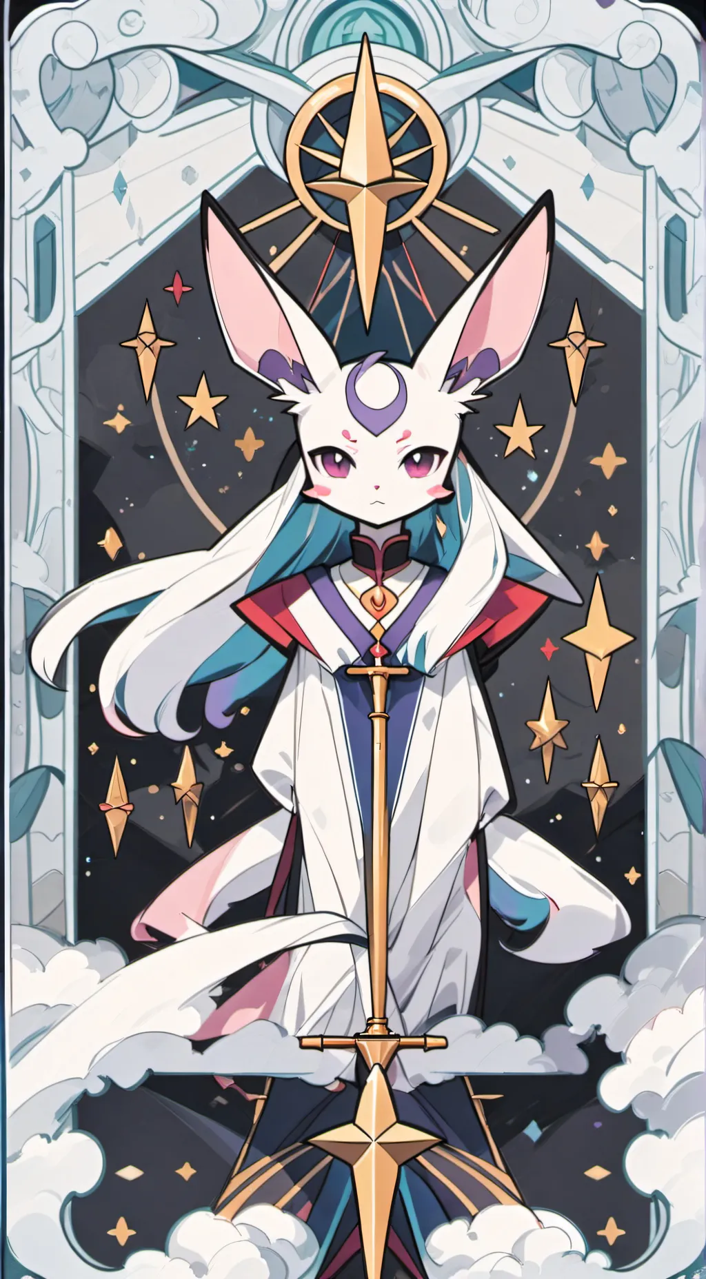 ai character: Espeon x Umbreon! background