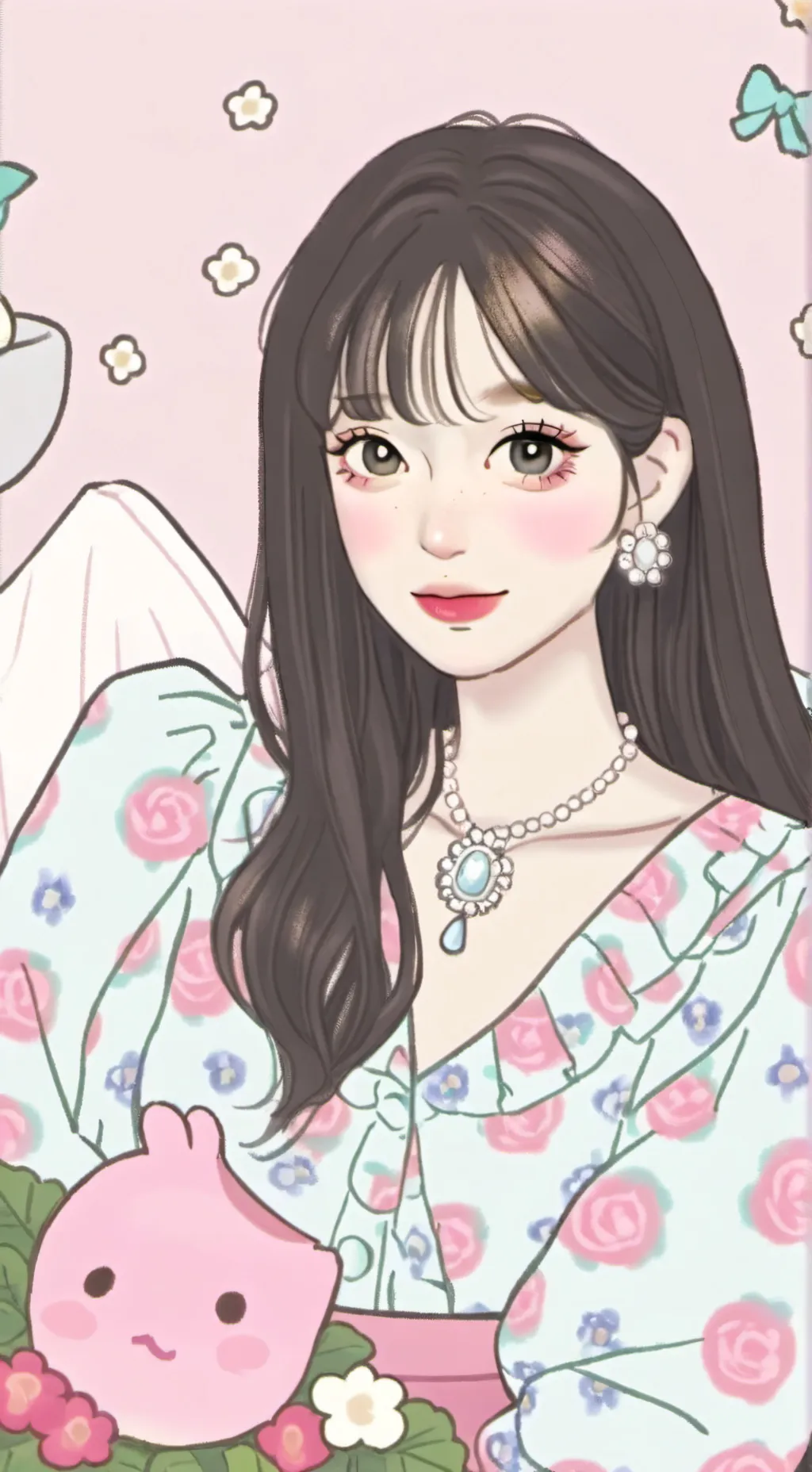 ai character: Wonyoung <3 background