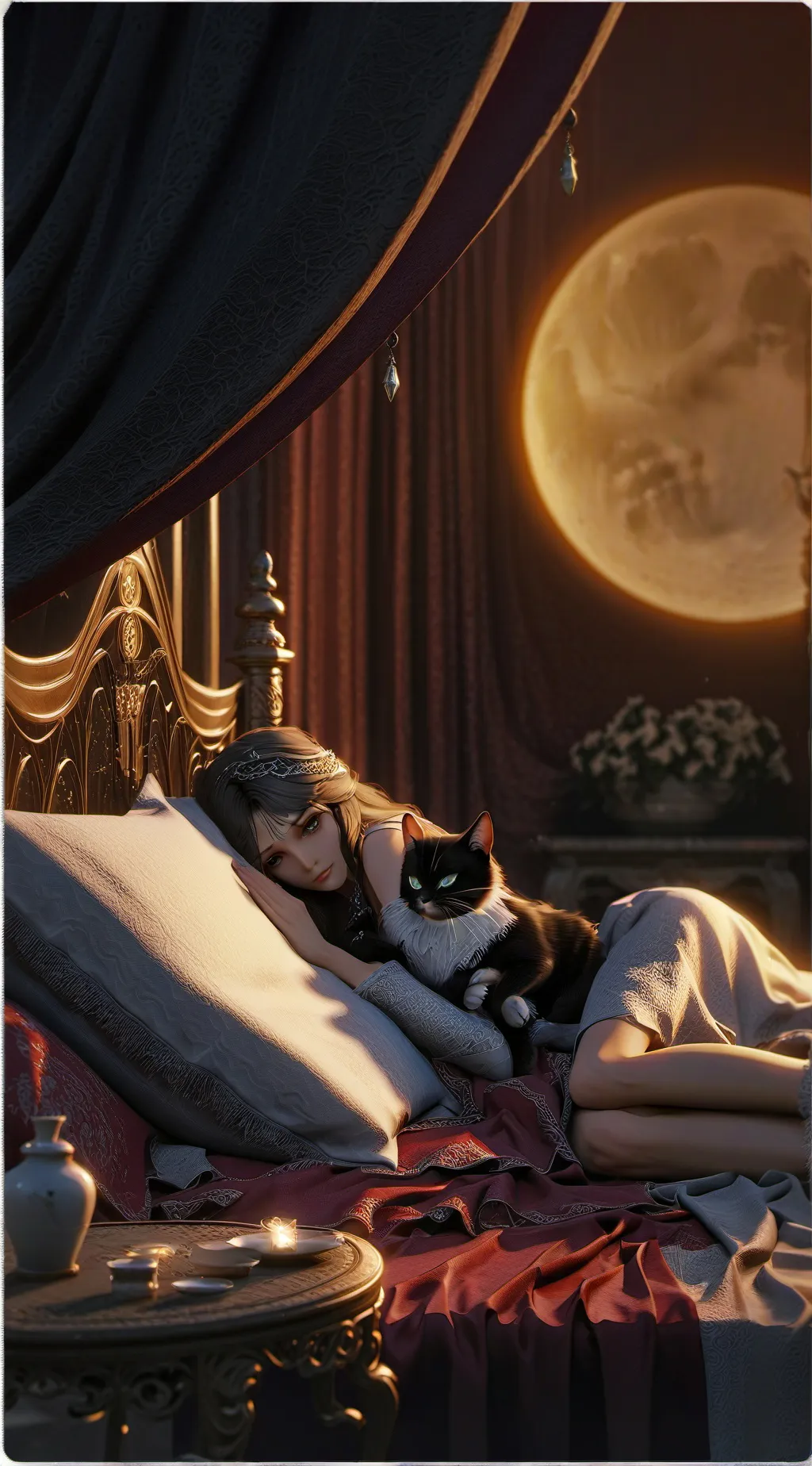 ai character: Luna background