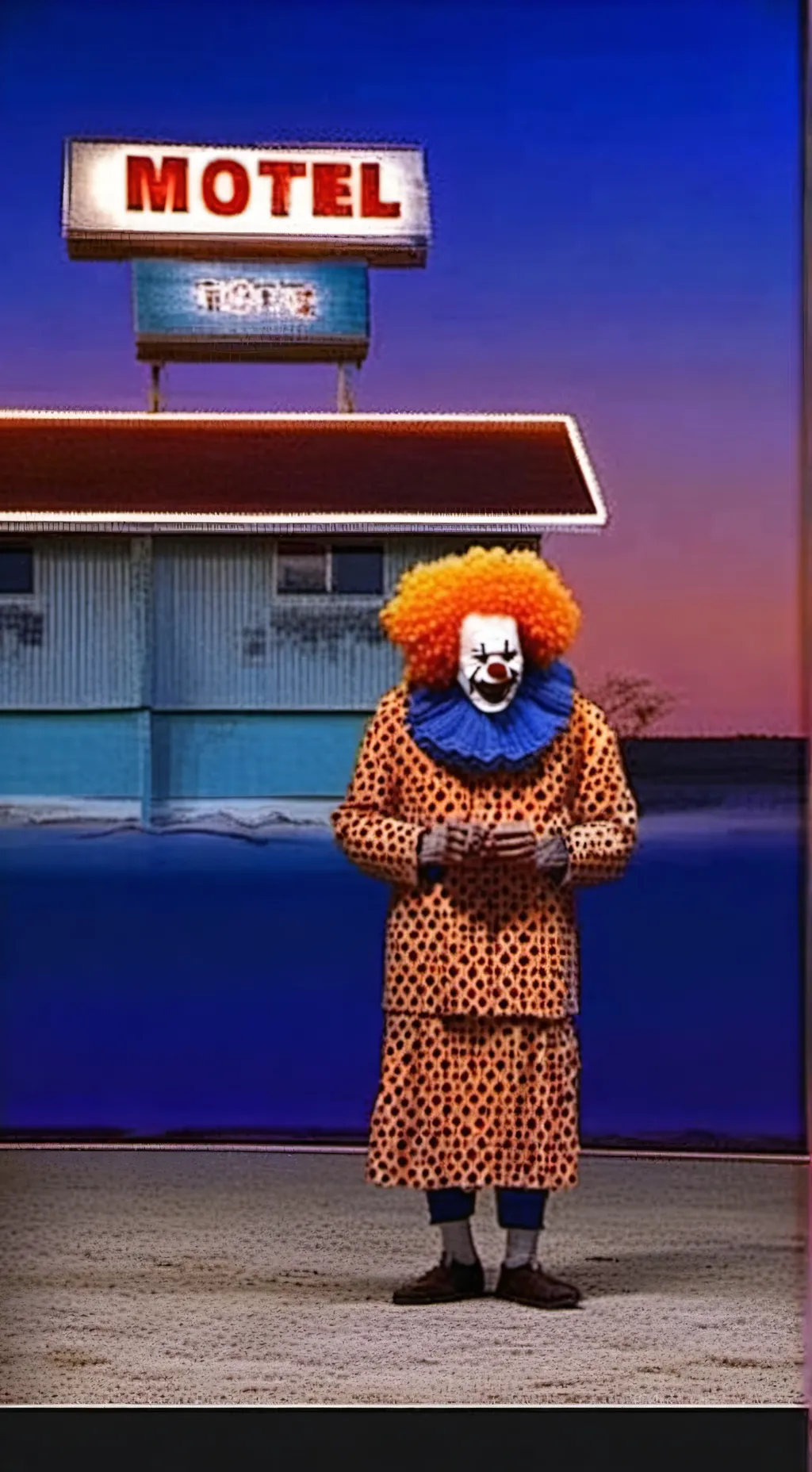 ai character: Tonopah ClownMotel background