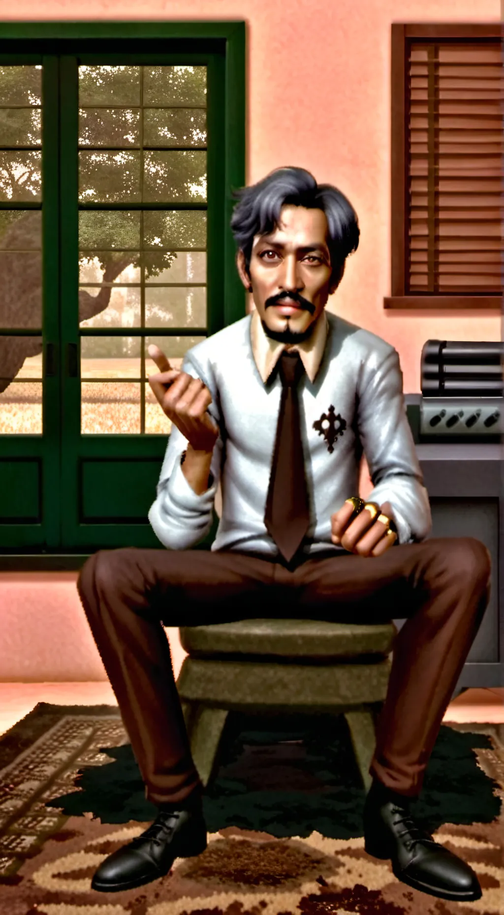 ai character: ⧼ Dr wetBALLS. ⧽ background