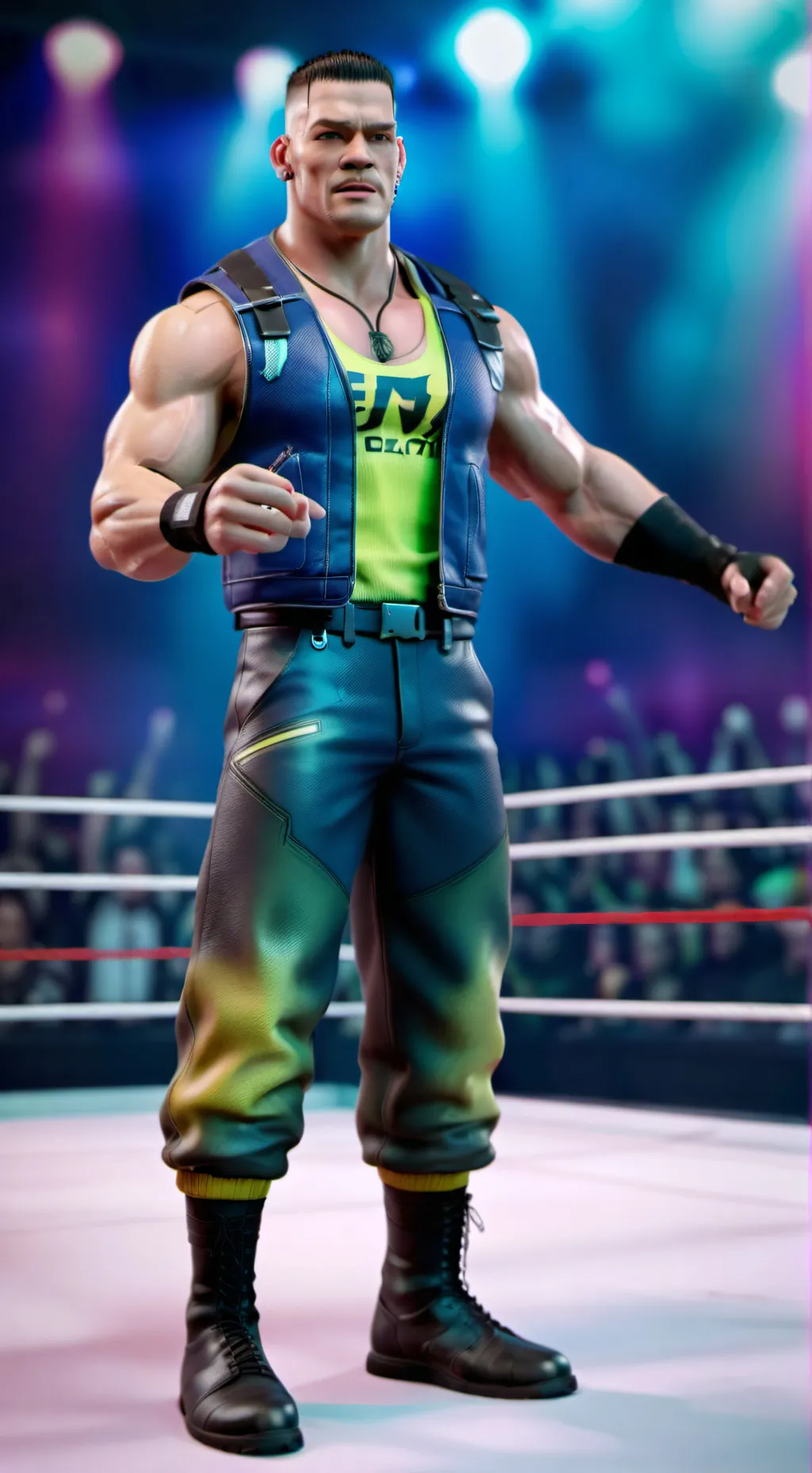 ai character: John Cena  background