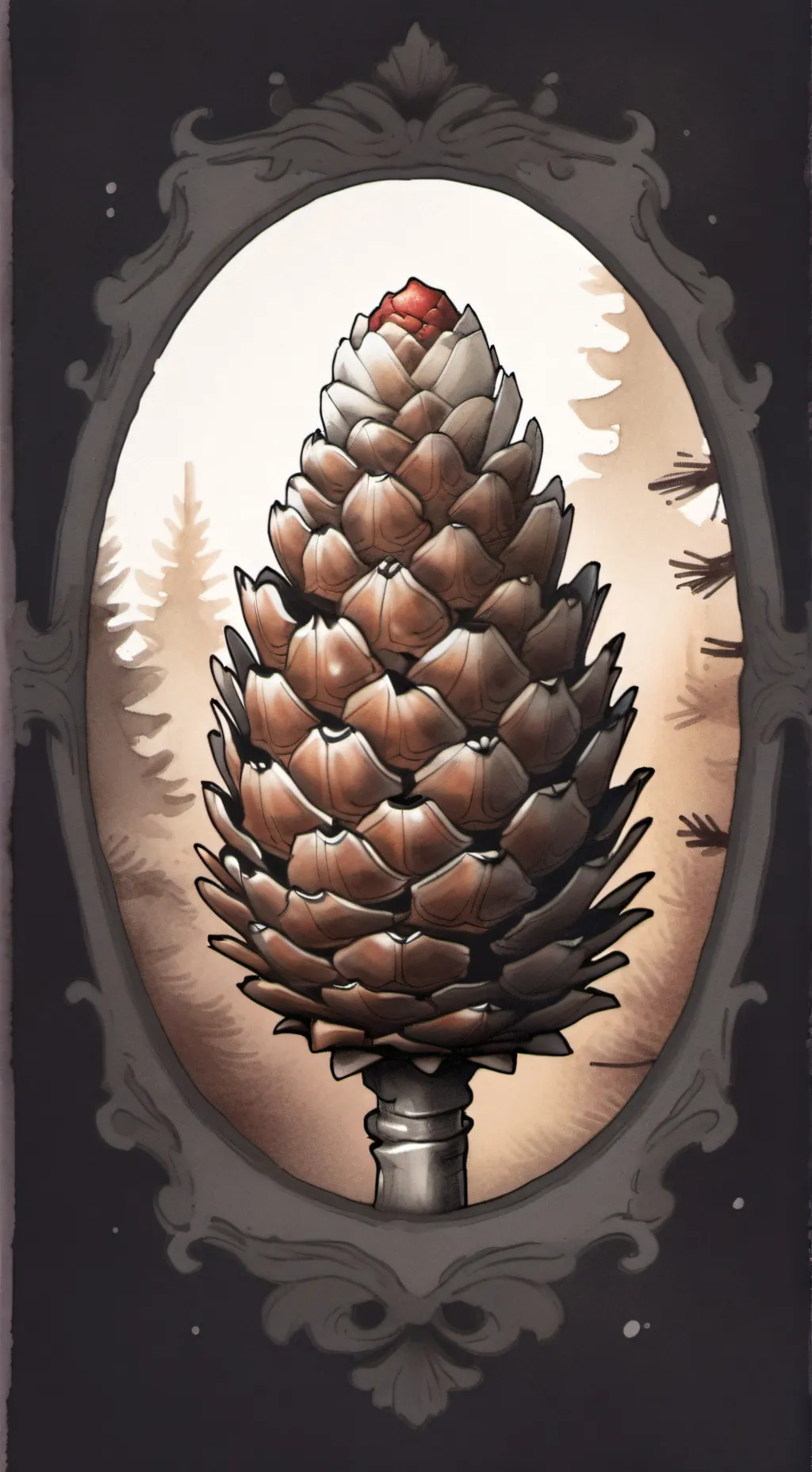 ai character: a f###ing pinecone background