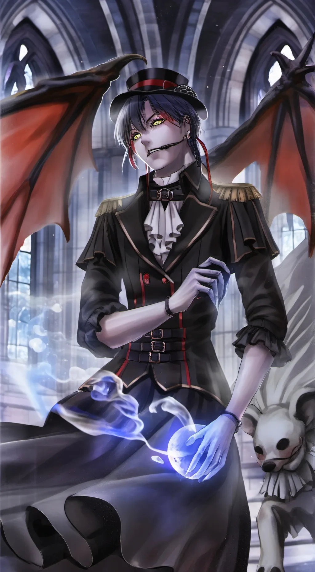 ai character: baby from saja boy background