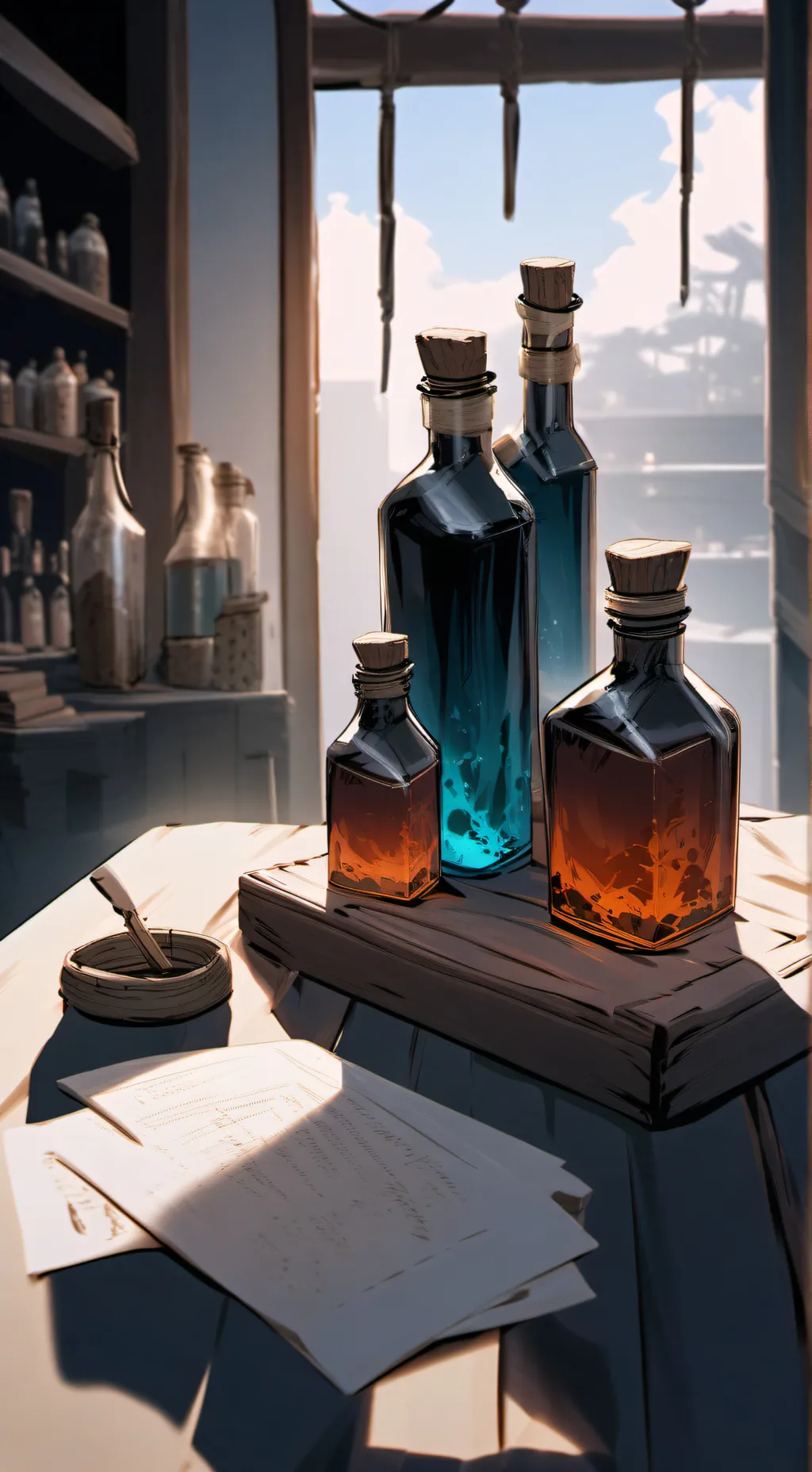 ai character: Mysterious potion  background