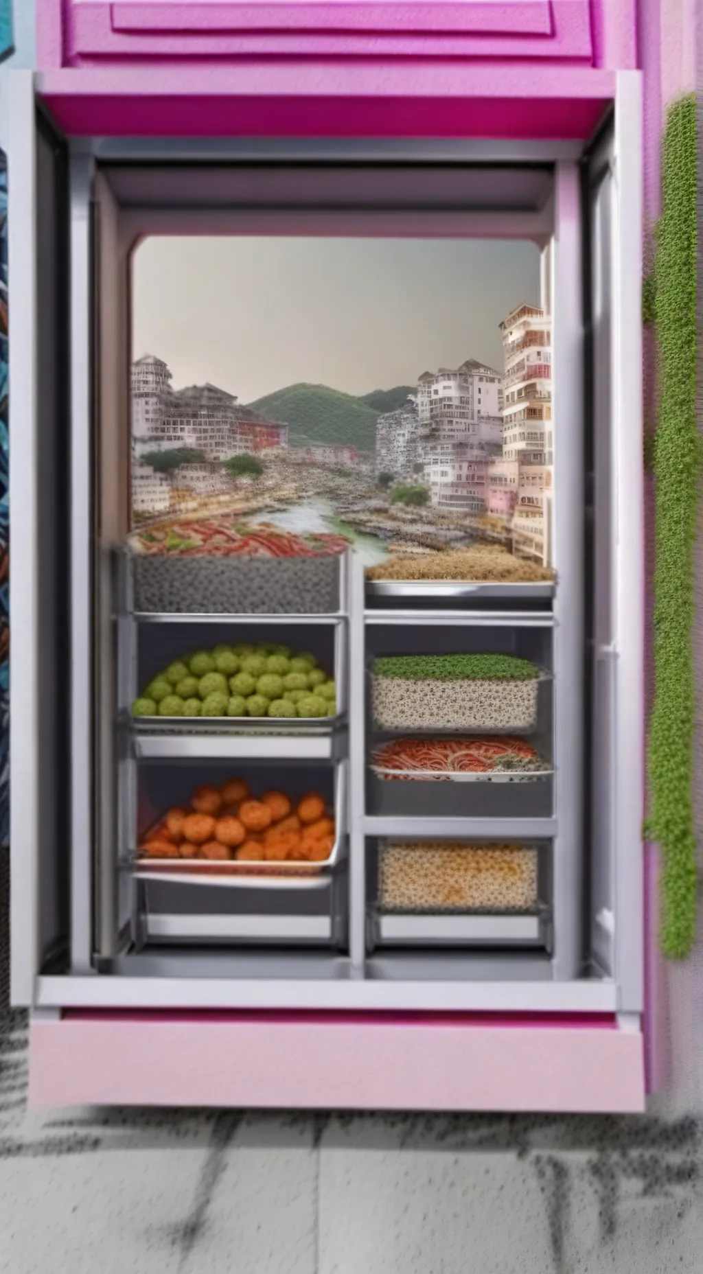 ai character: eat food background