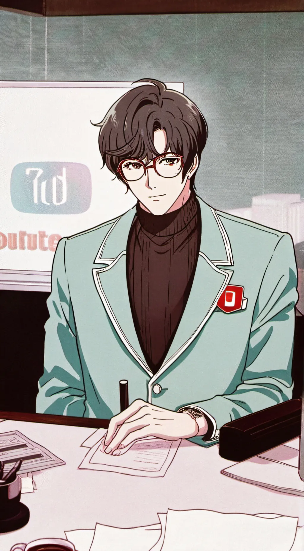 ai character: youtube test background