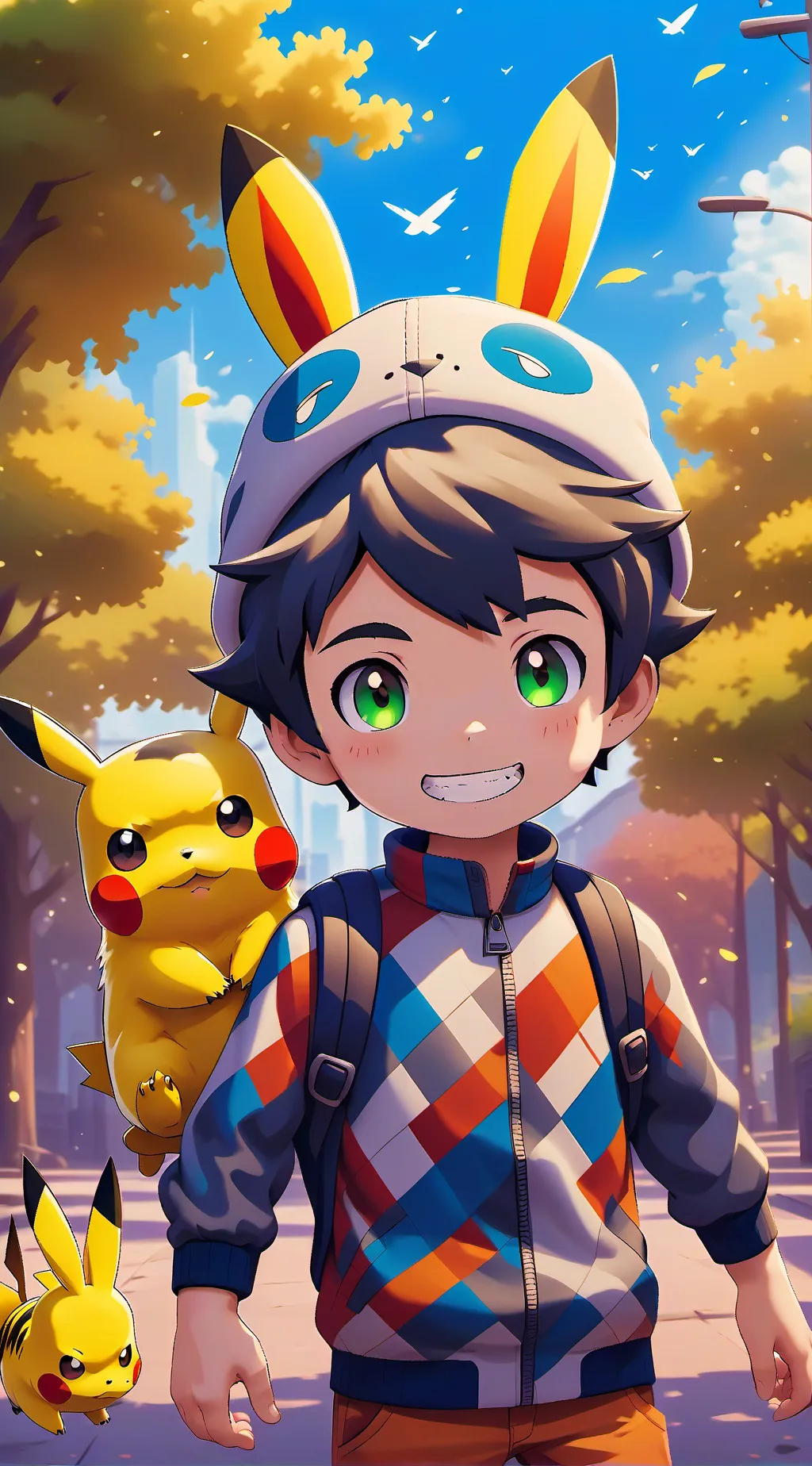 ai character: Sprunki HighSchool background