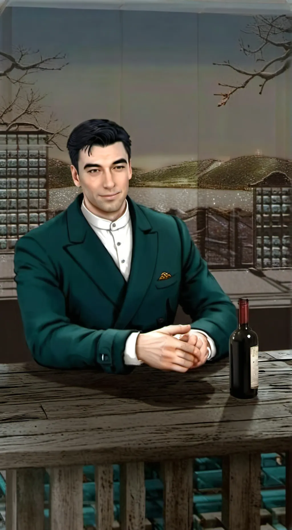 ai character: Барни background