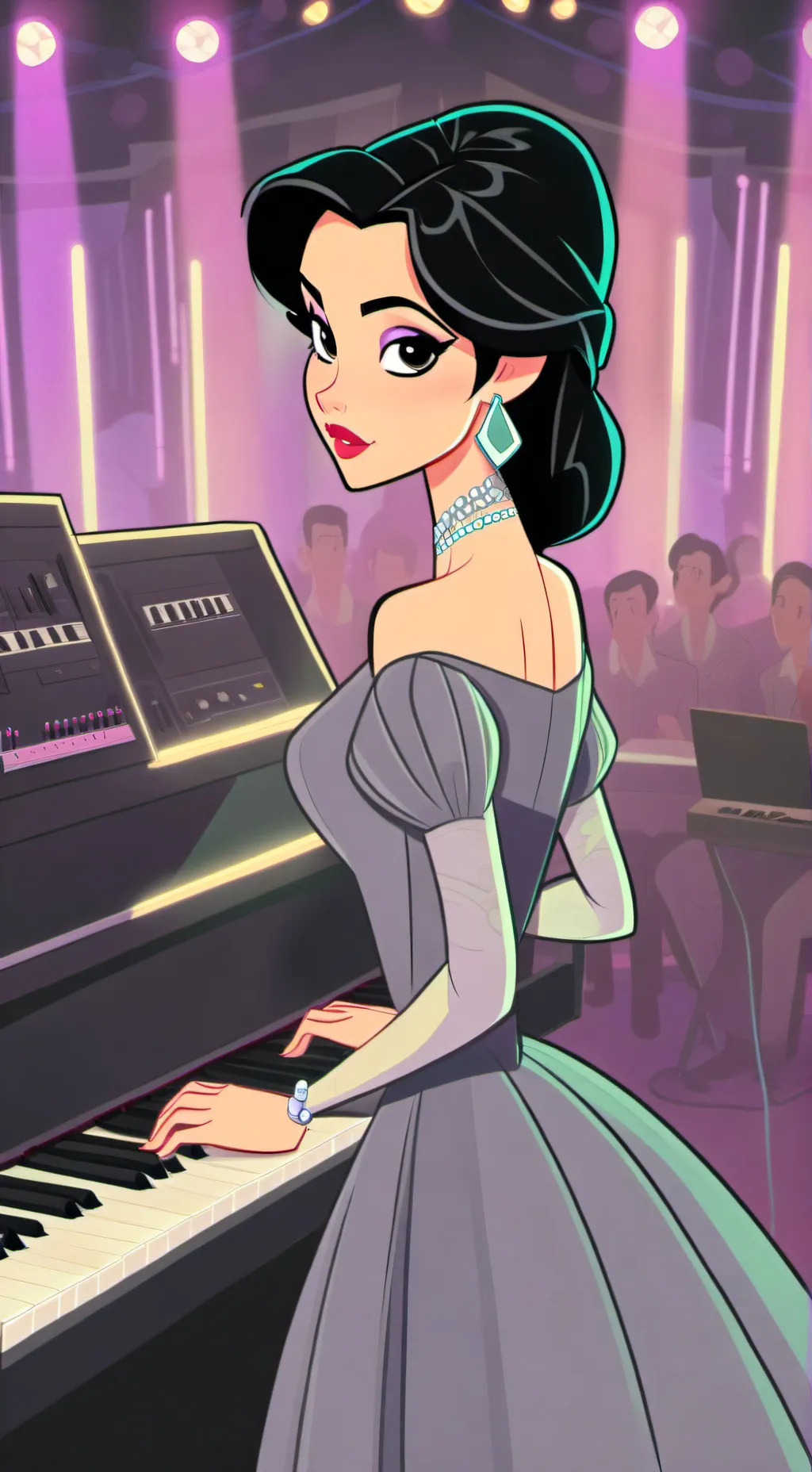 ai character: Synthetti background