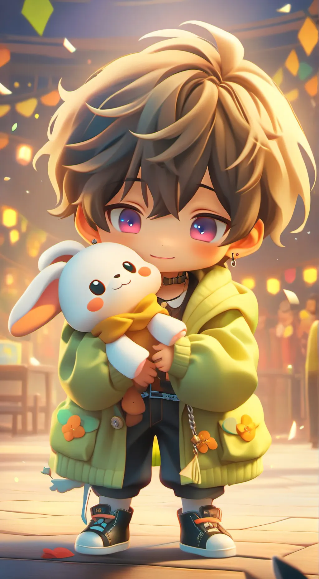 ai character: bébé han  background