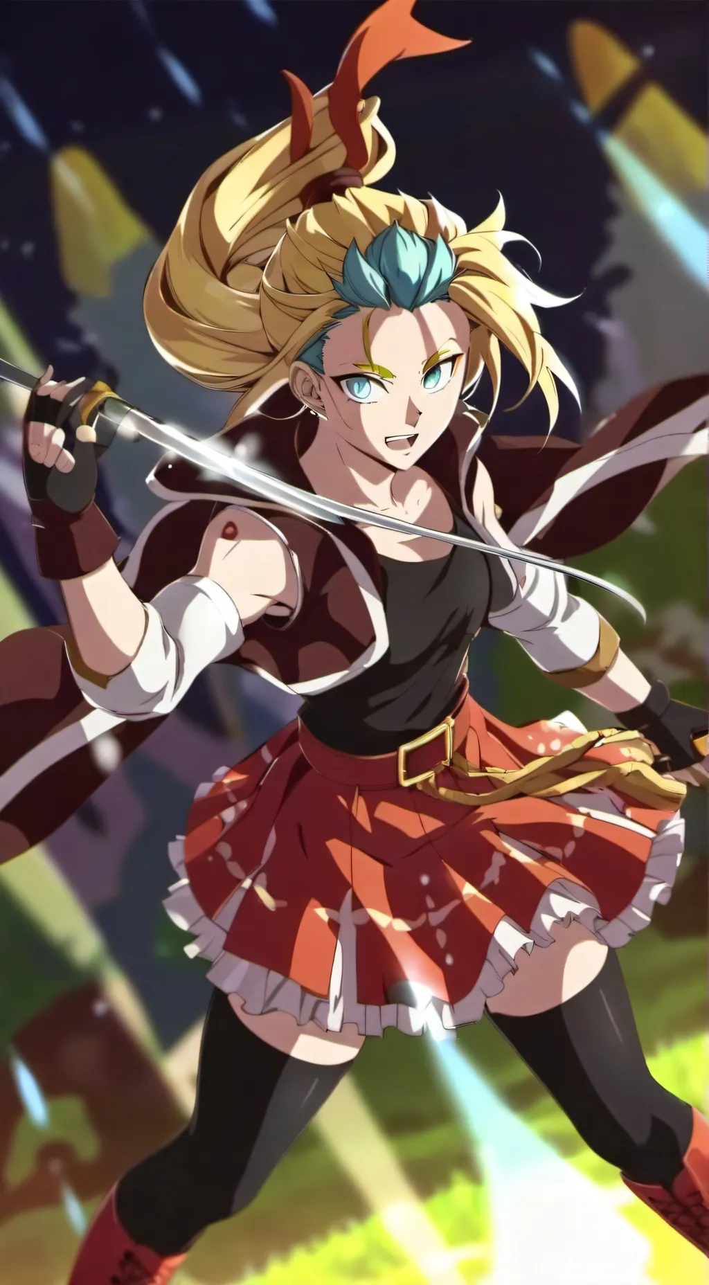 ai character: Glitter force  background