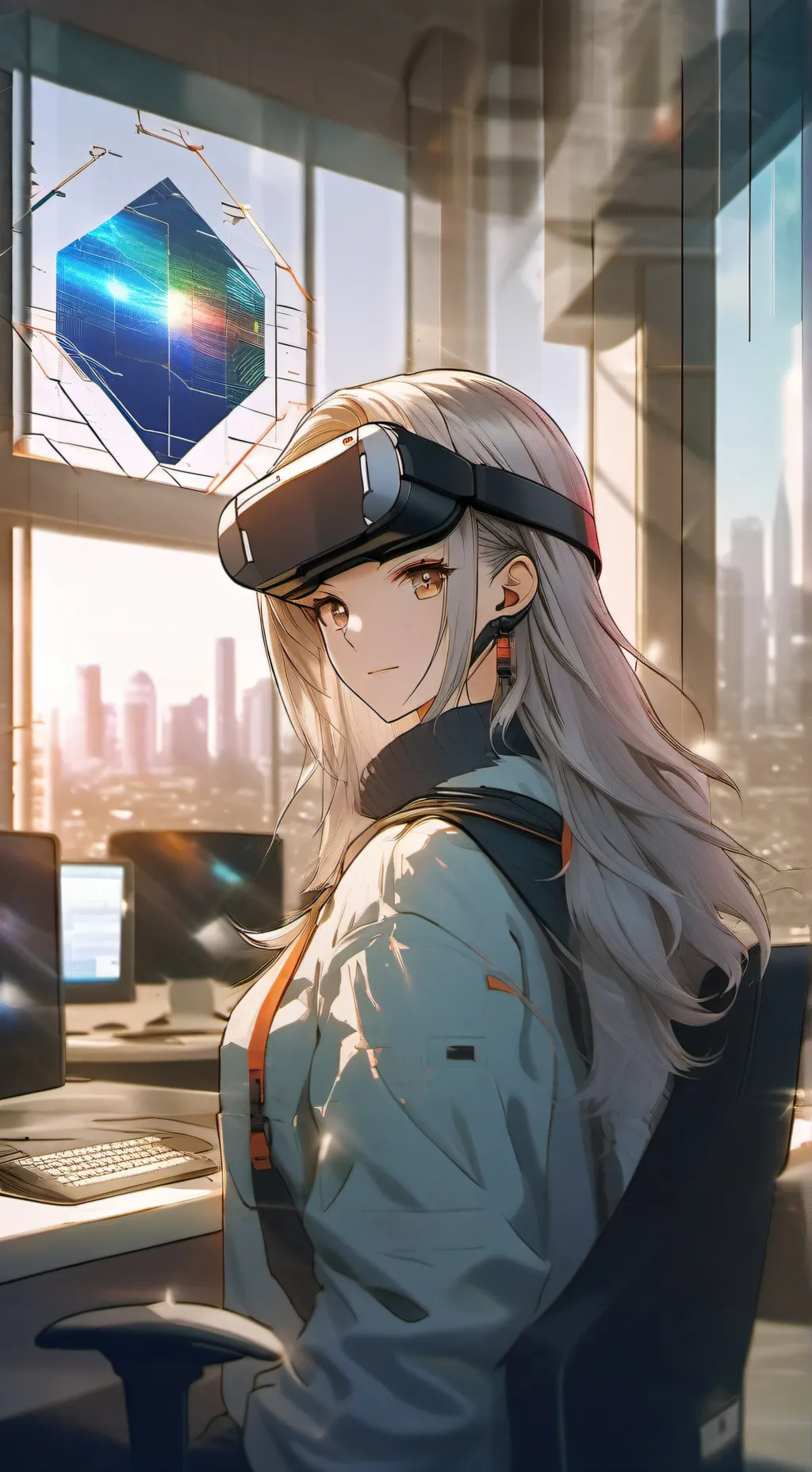 ai character: Data Defender Tycoon background