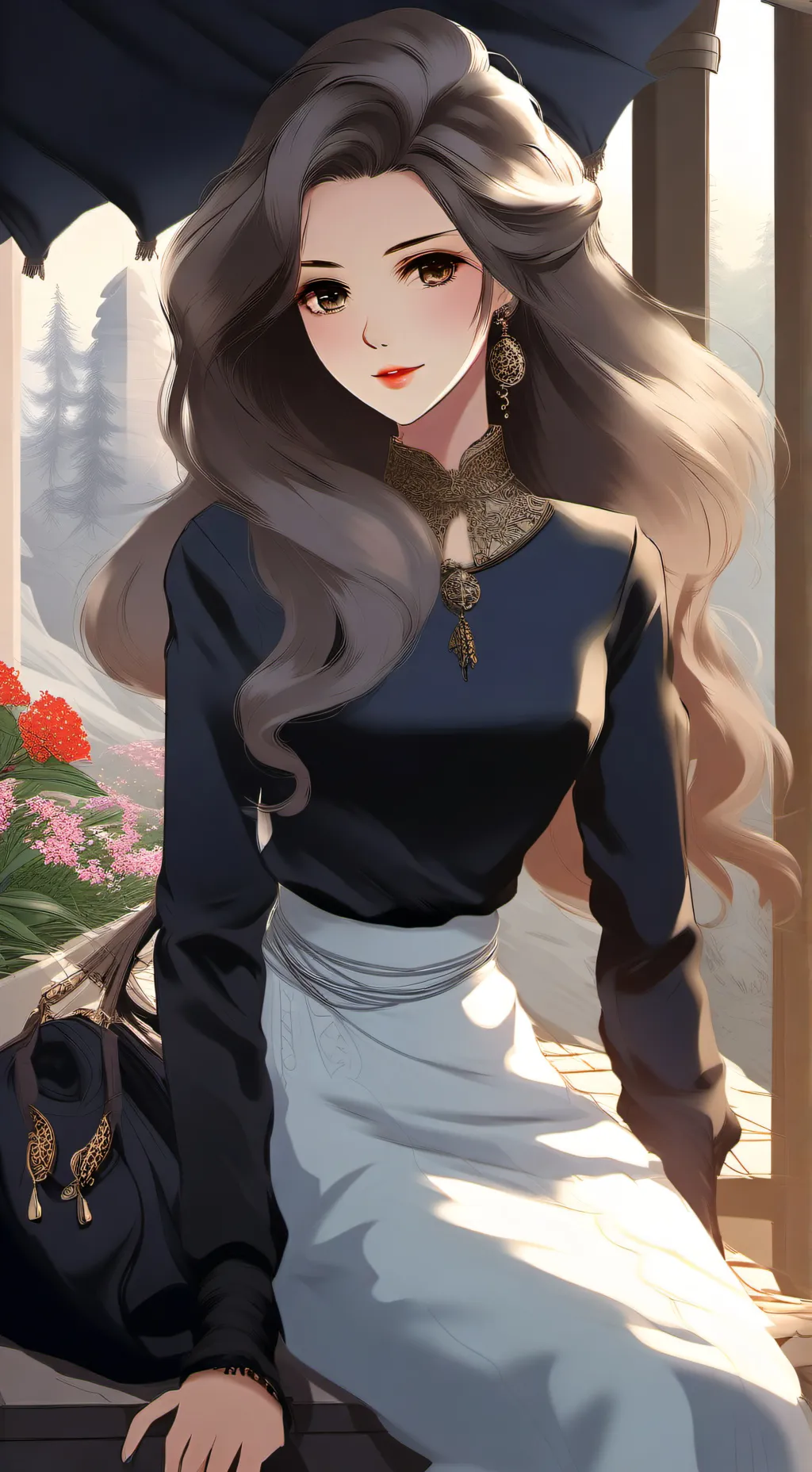 ai character: Нила background