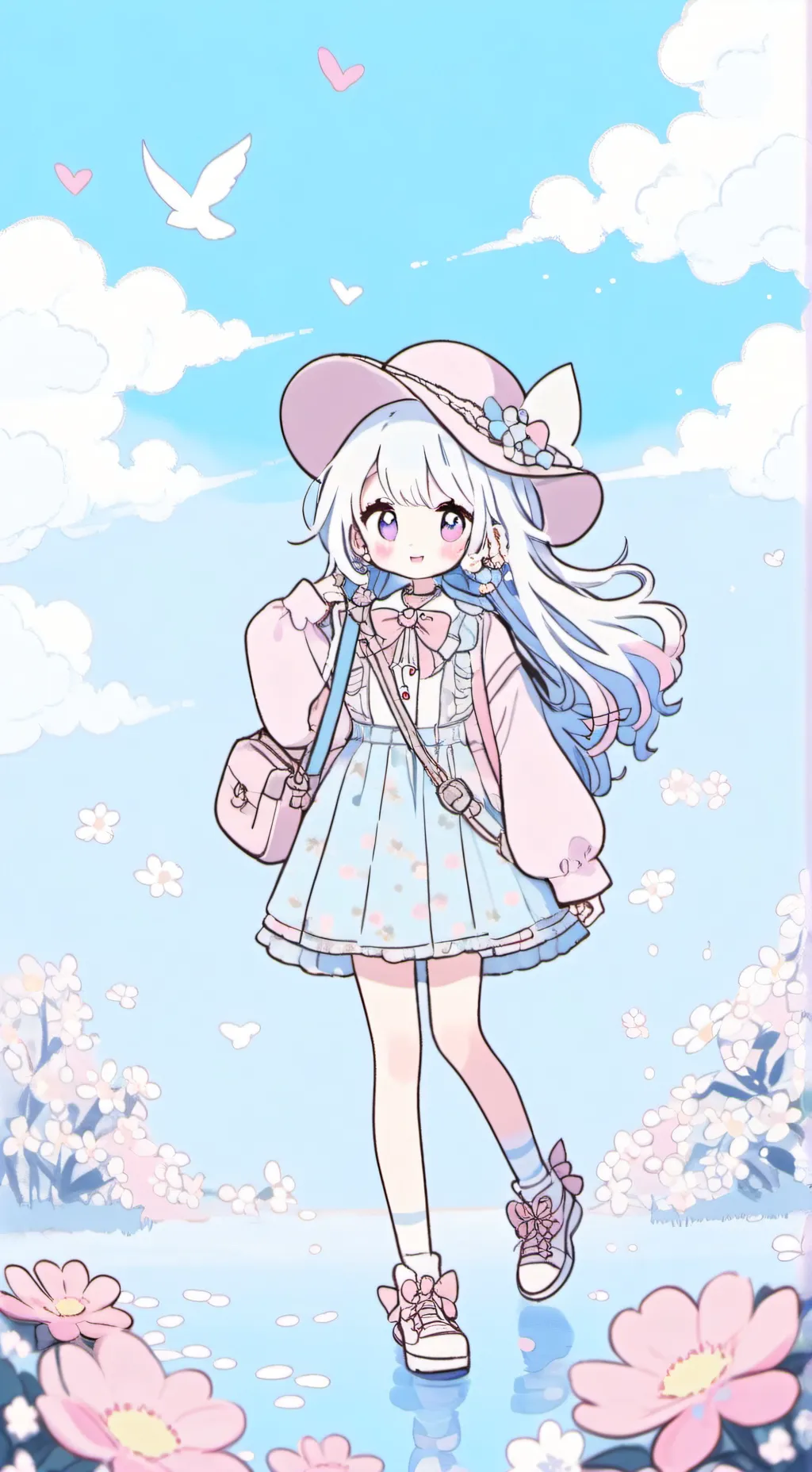 ai character: Pinki sprunki  background