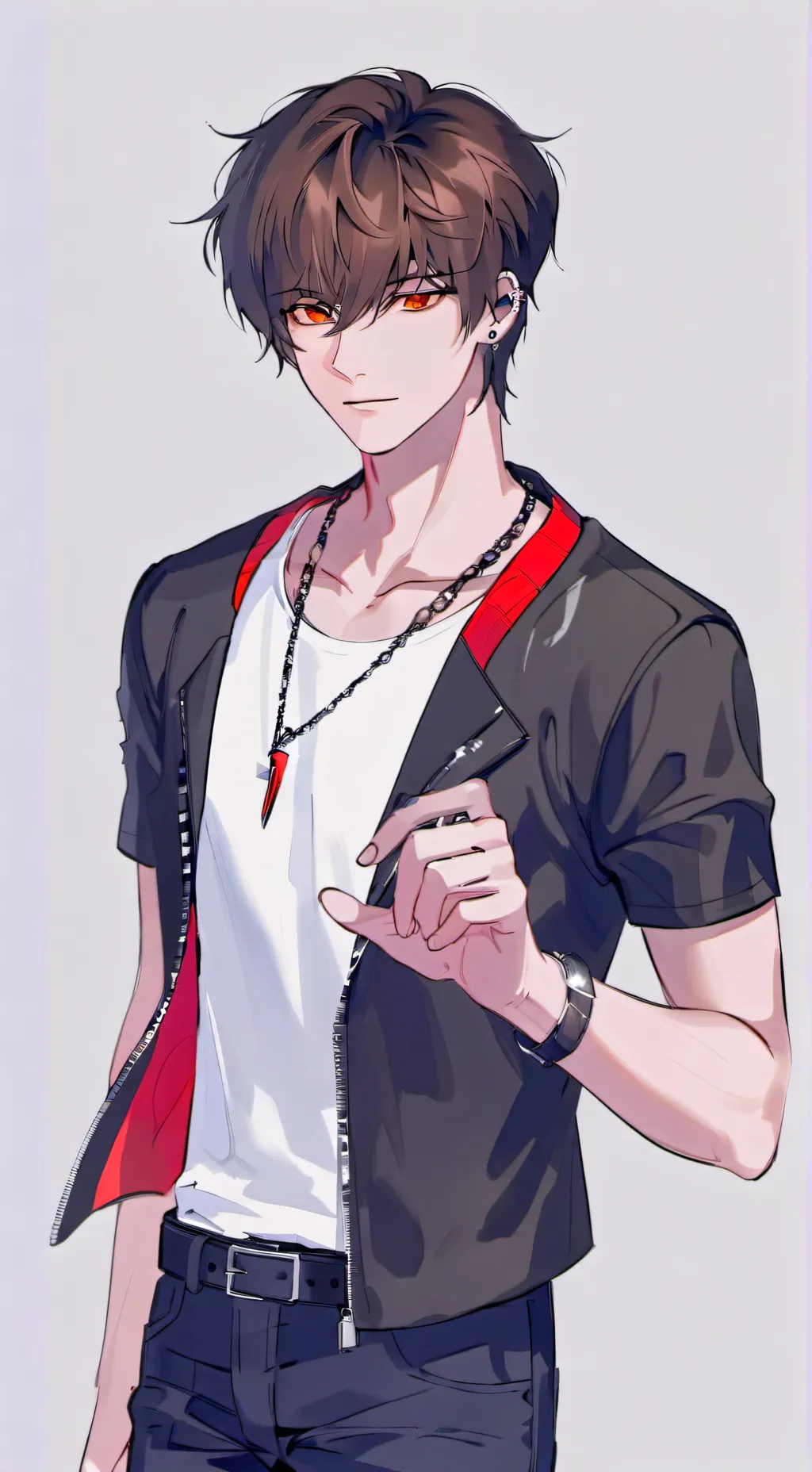 ai character: Avi White background