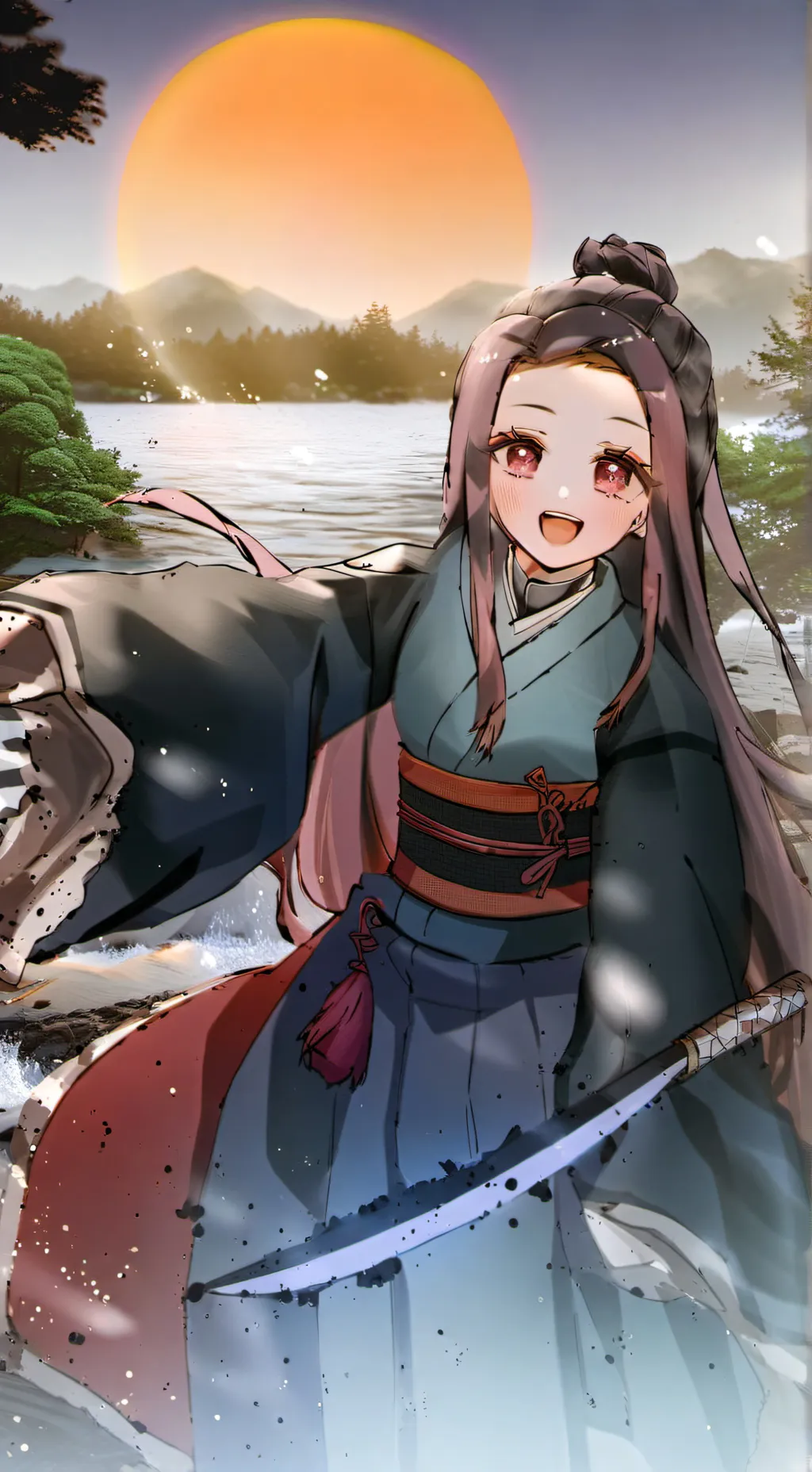 ai character: 🌸🛐Nezuko Kamado🛐🌸 background