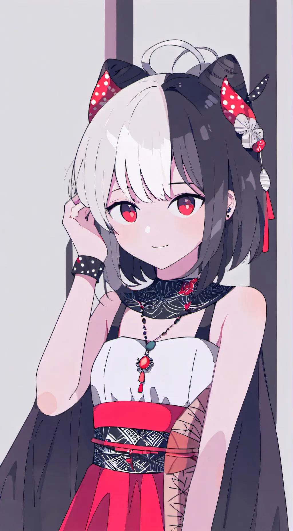 ai character: ￼ Sakura ￼ background