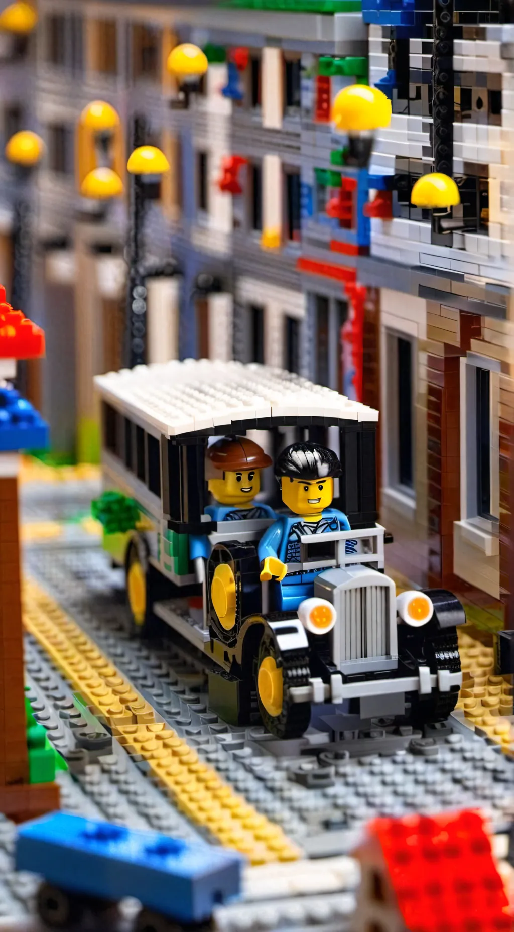 ai character: lego полици background