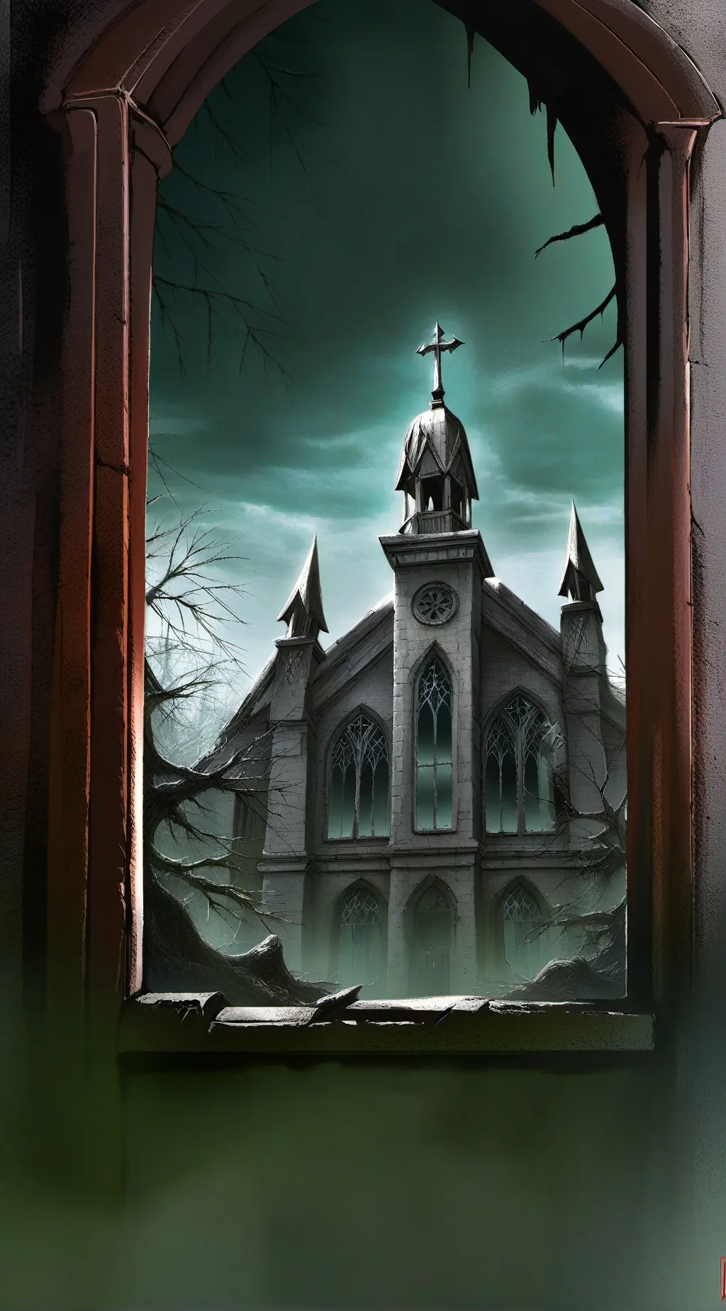 ai character: Haunted school background