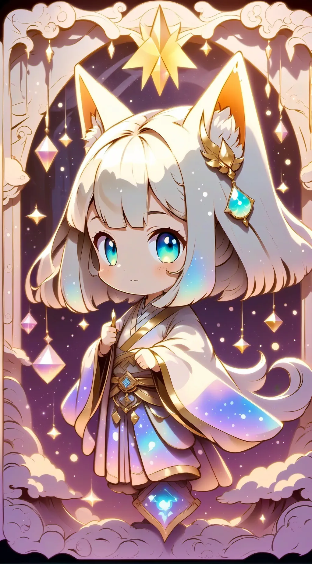 ai character: cute girl background